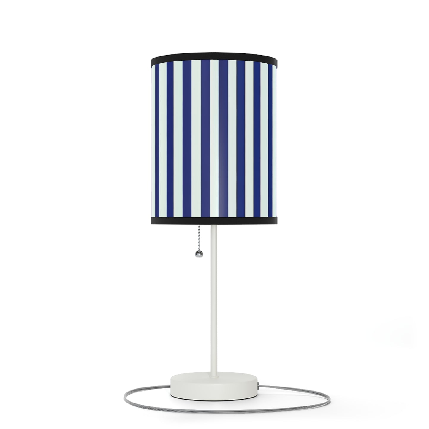 Navy Simply Striped Table Lamp
