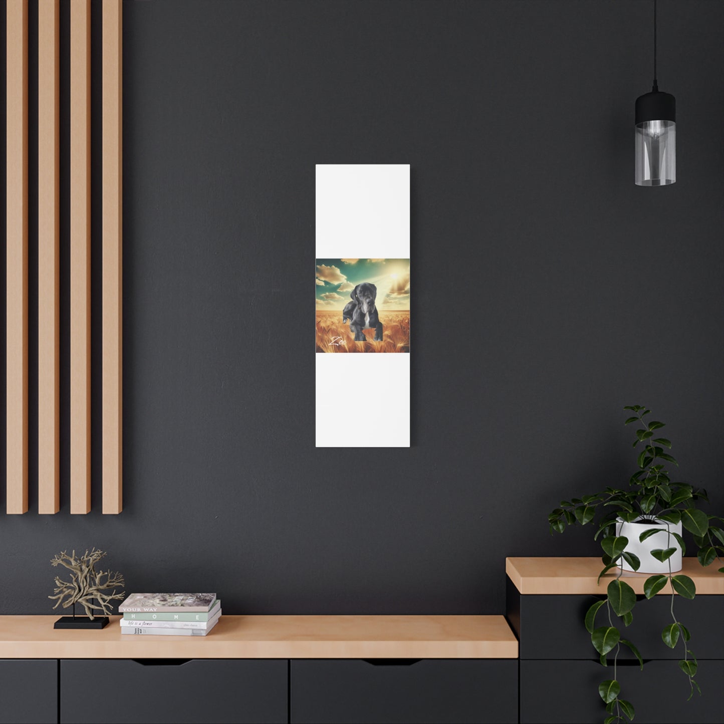 Personalized Dog Portrait Canvas - Custom Stretched Wall Art for Pet Lovers