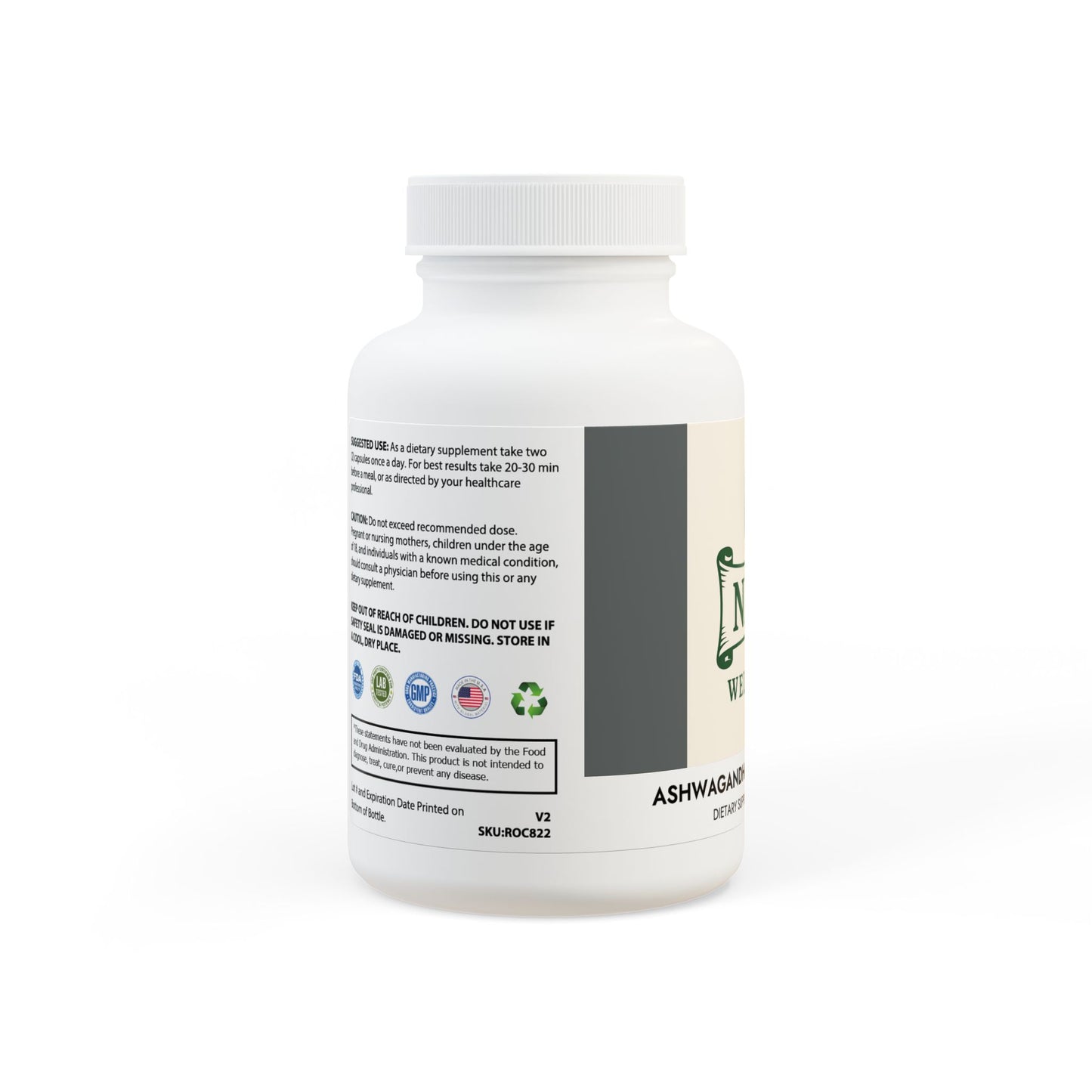 Ashwagandha and Black Pepper Supplement (60 capsules)