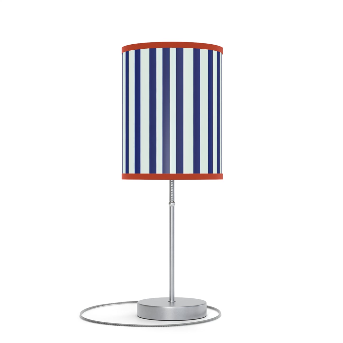Navy Simply Striped Table Lamp