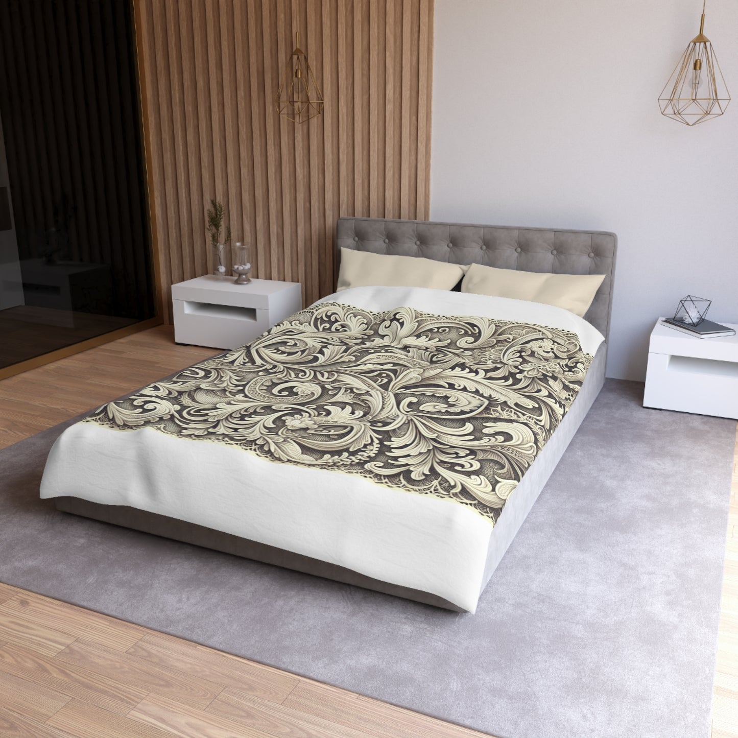 Vintage Floral Microfiber Duvet Cover - Luxurious Home Bedding