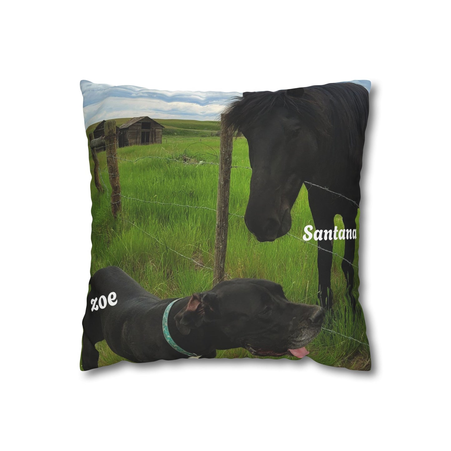 Personalized Pet Portrait Canvas Pillowcase - Cozy Home Decor for Animal Lovers