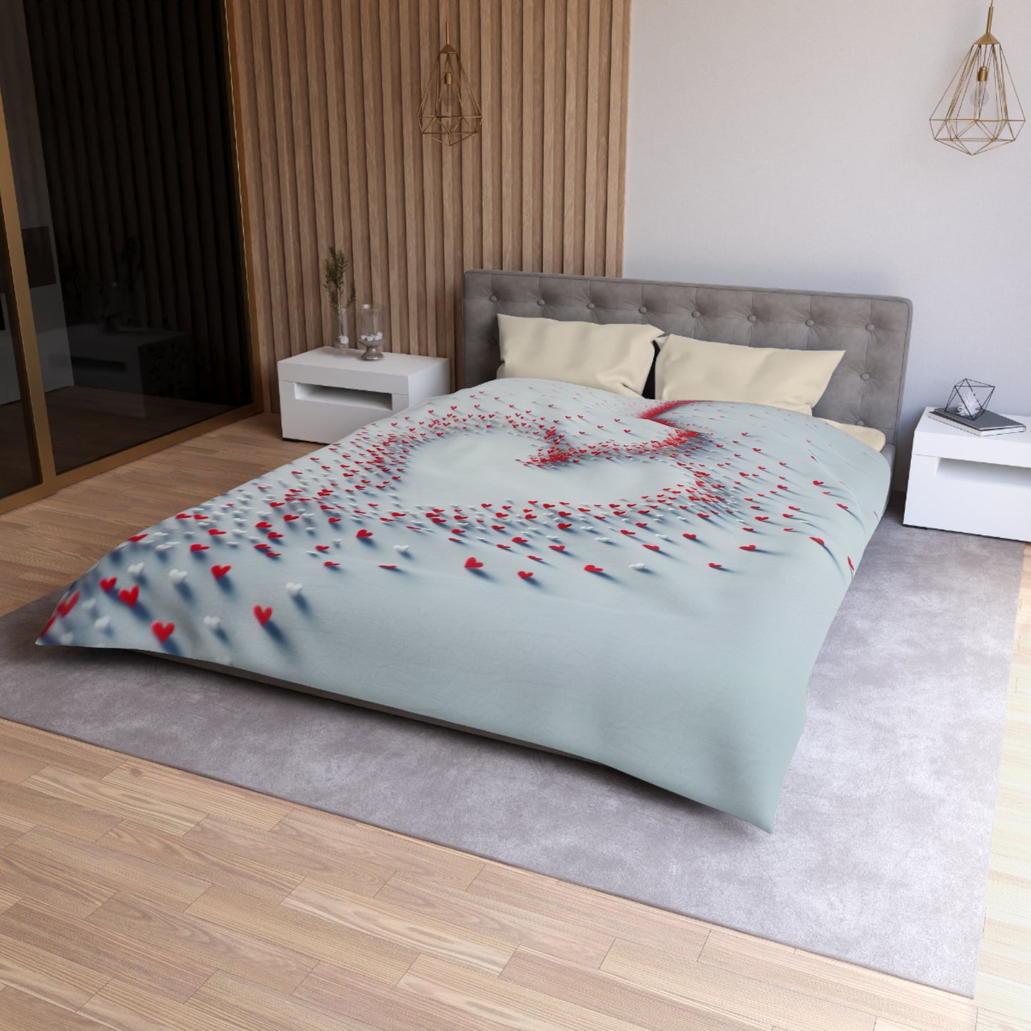 Heartfelt Microfiber Duvet Cover