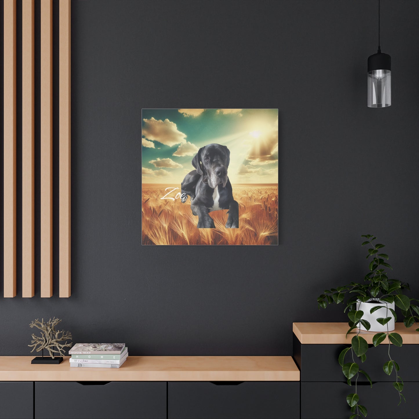 Personalized Dog Portrait Canvas - Custom Stretched Wall Art for Pet Lovers