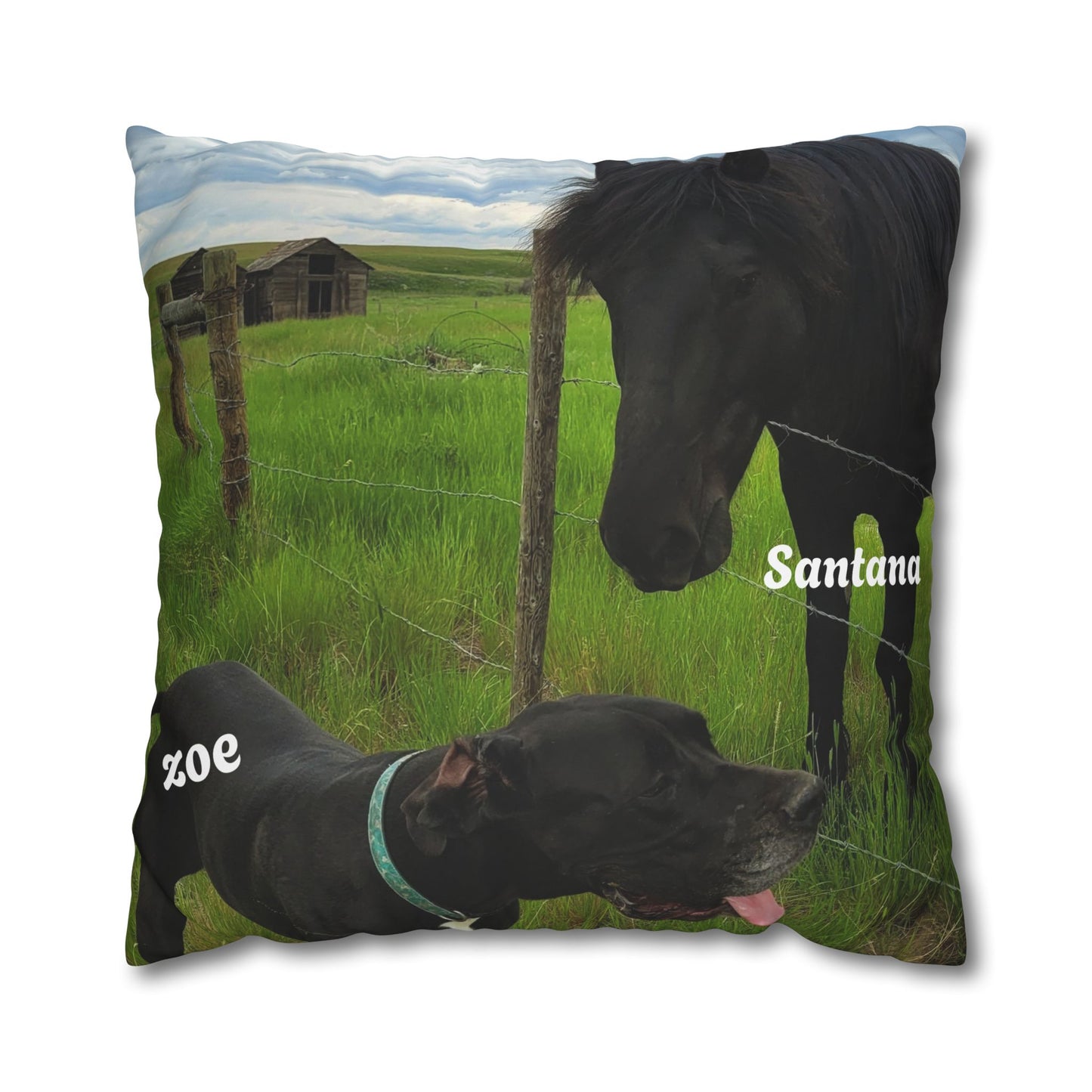 Personalized Pet Portrait Canvas Pillowcase - Cozy Home Decor for Animal Lovers