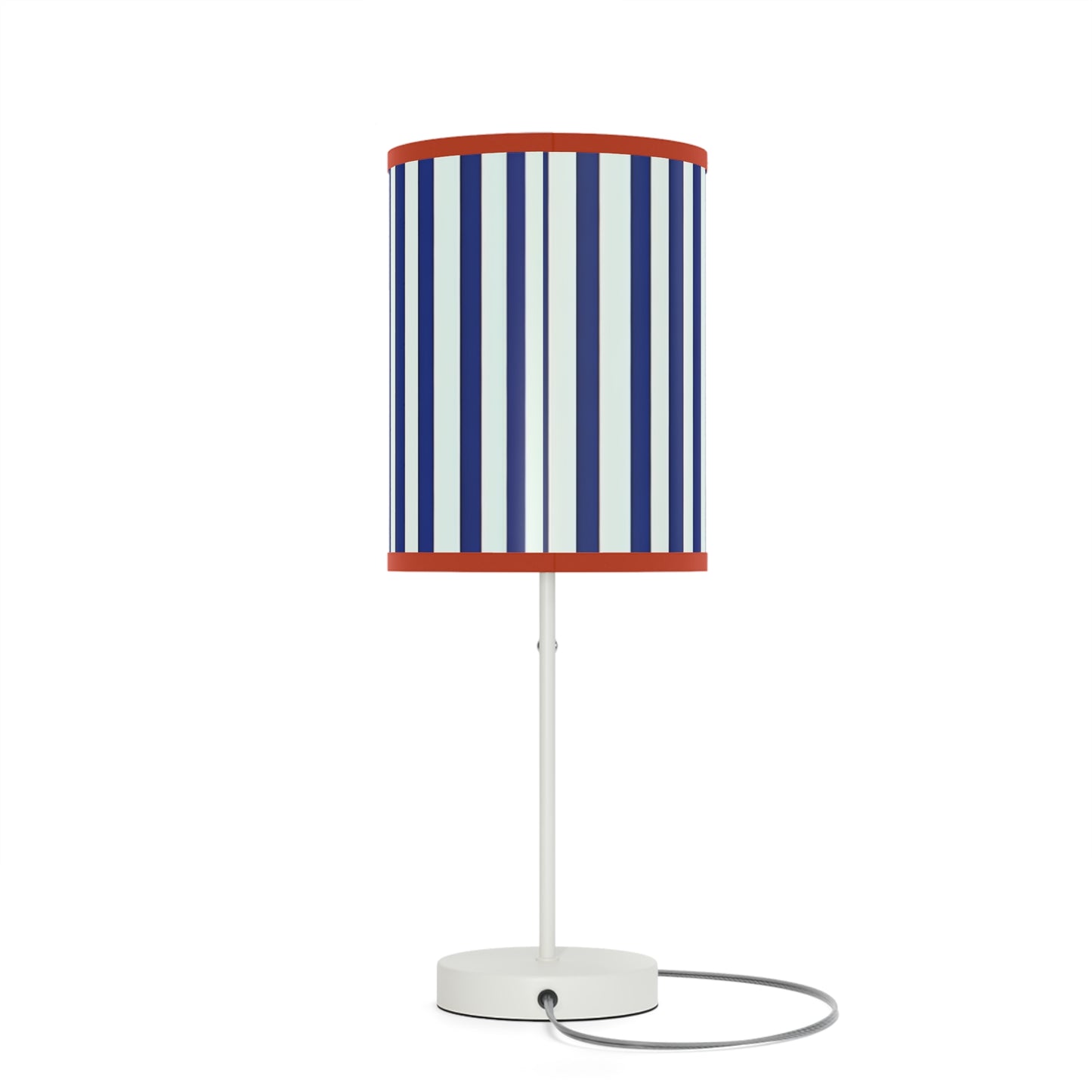 Navy Simply Striped Table Lamp
