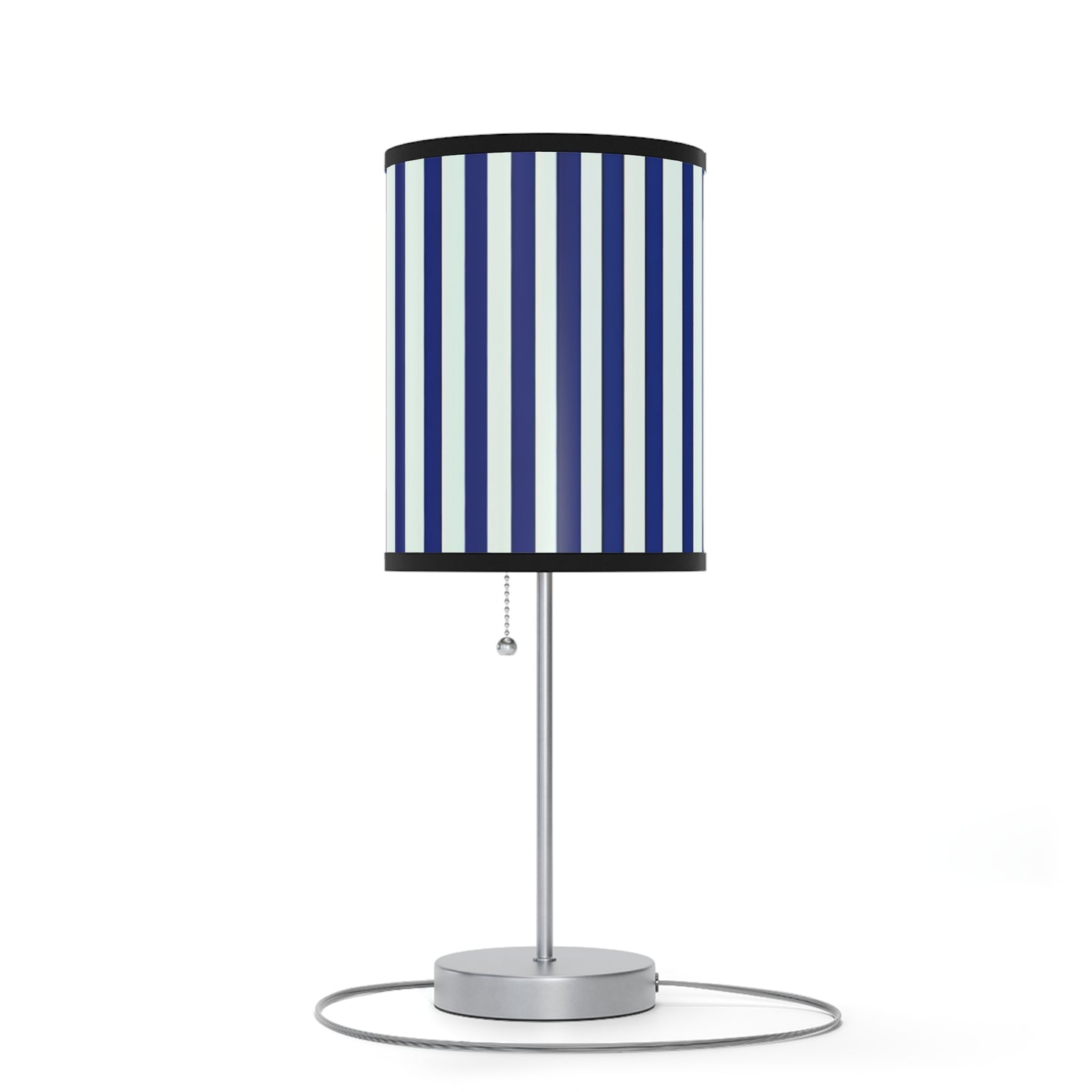 Navy Simply Striped Table Lamp