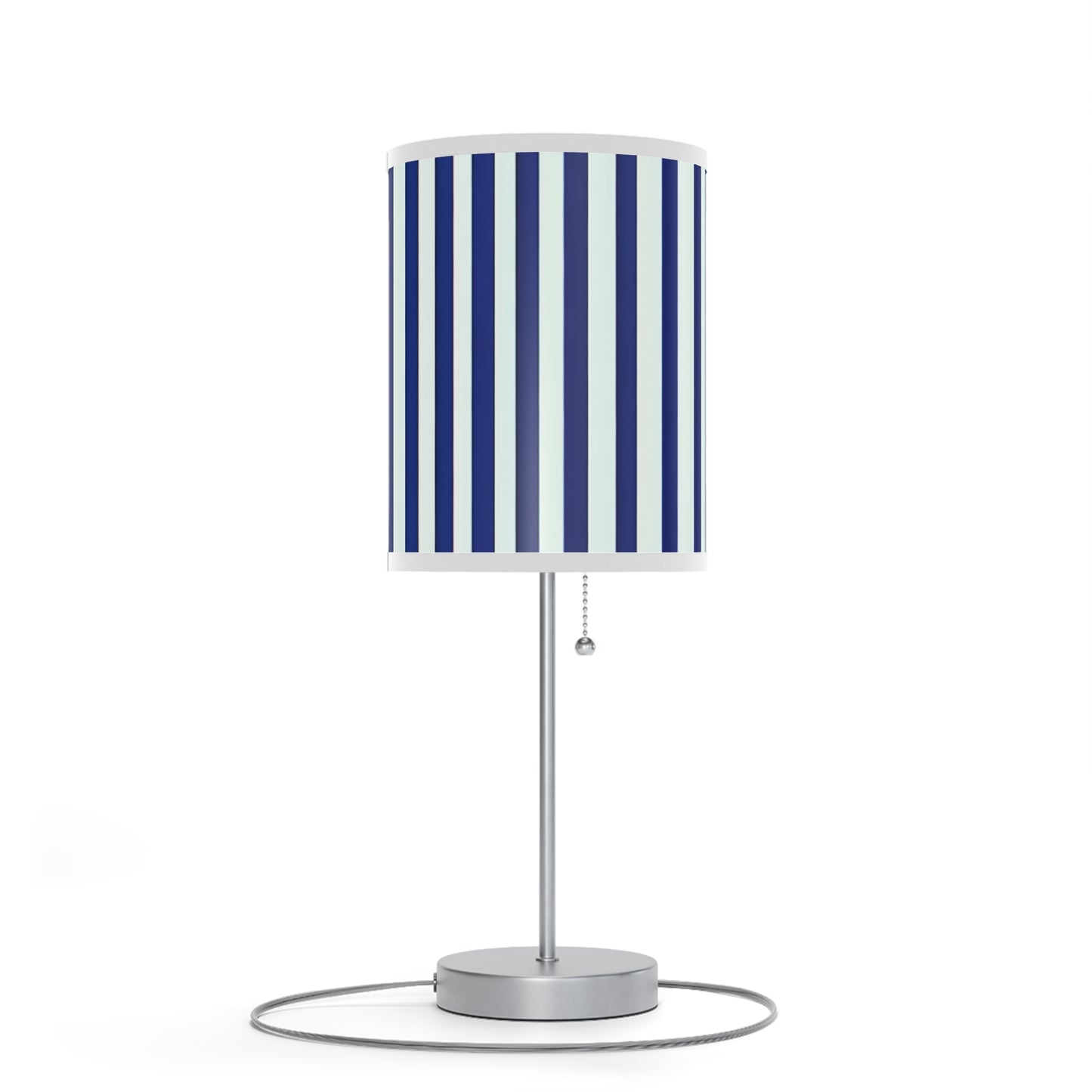 Navy Simply Striped Table Lamp
