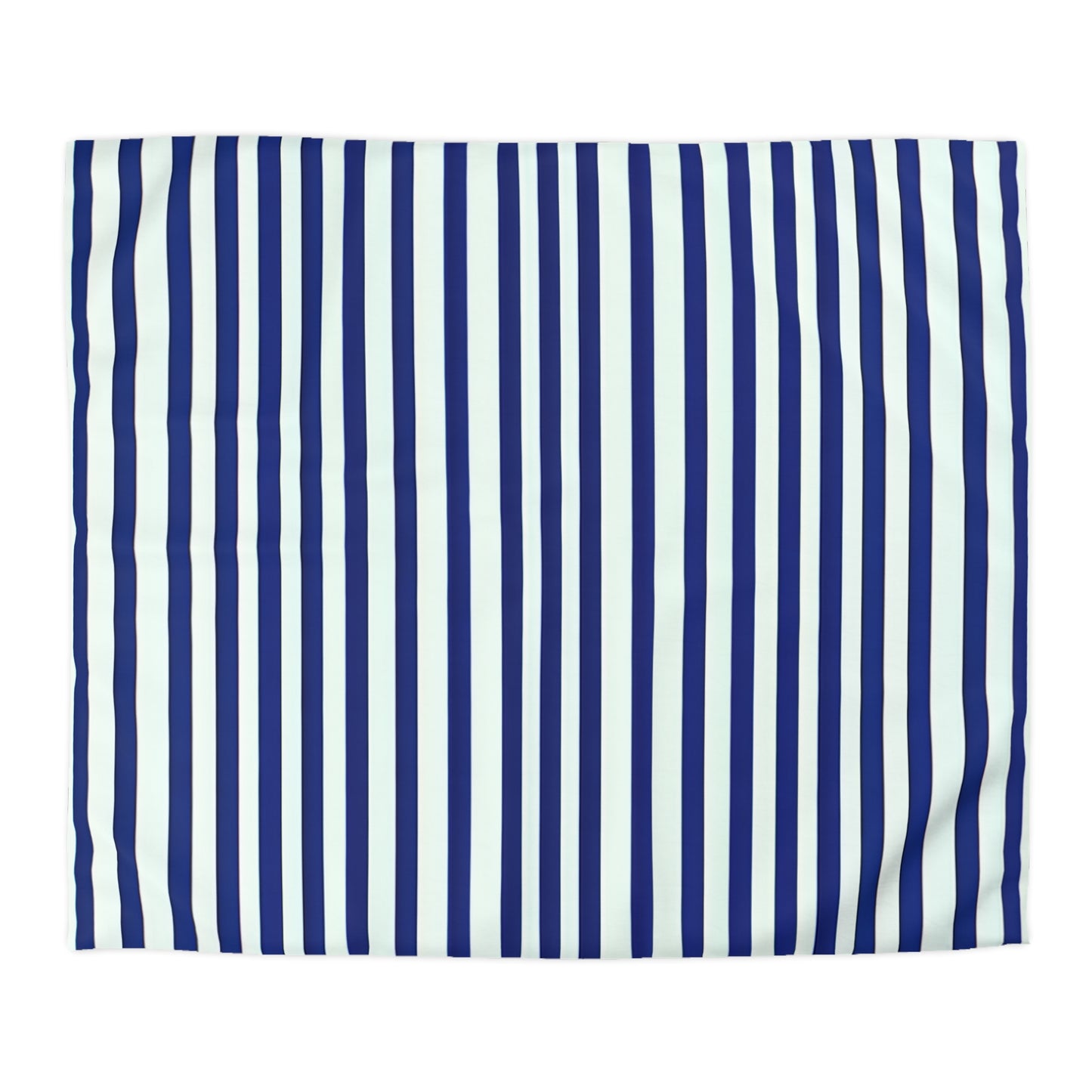 Navy Simply Striped Microfiber Duvet Cover