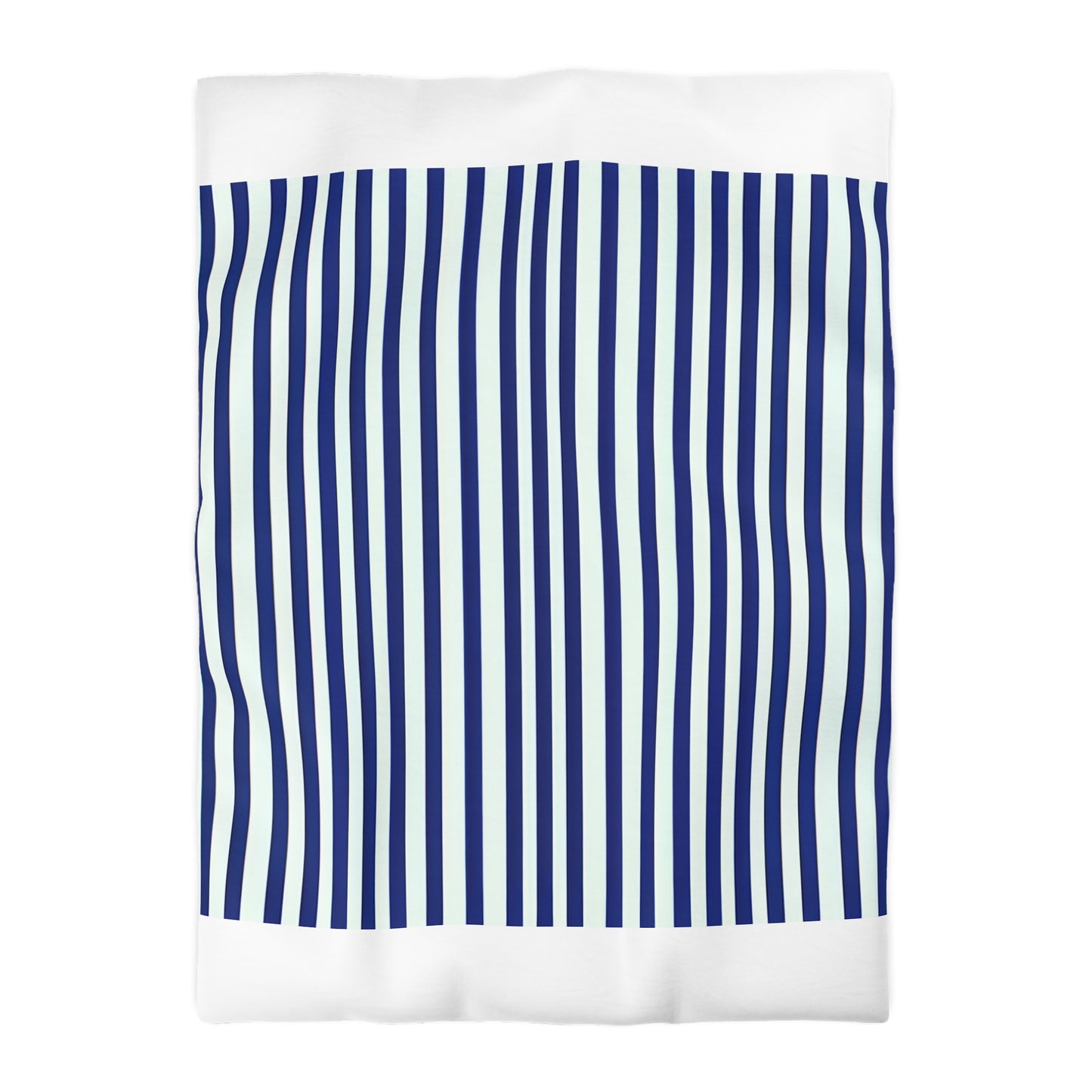 Navy Simply Striped Microfiber Duvet Cover