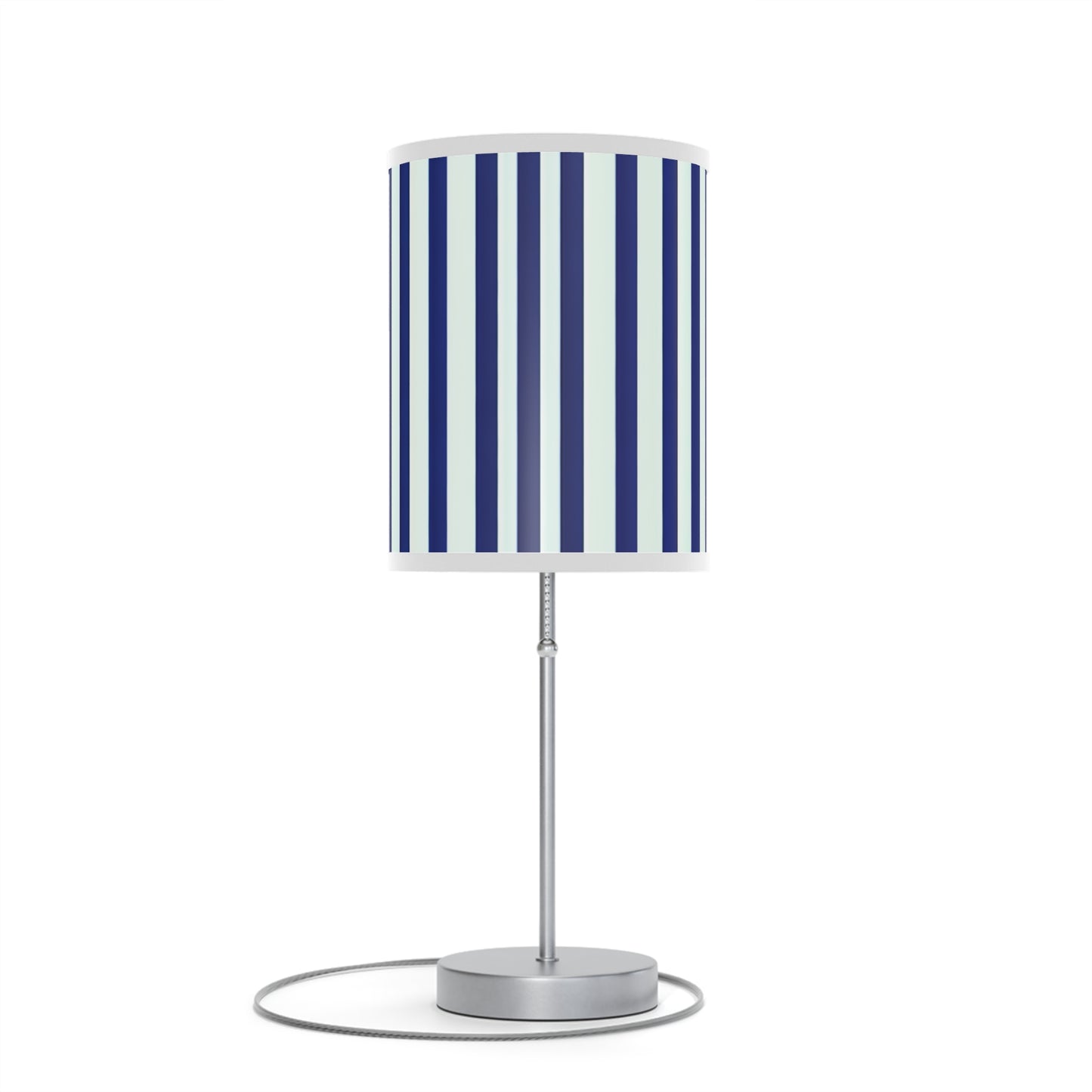 Navy Simply Striped Table Lamp