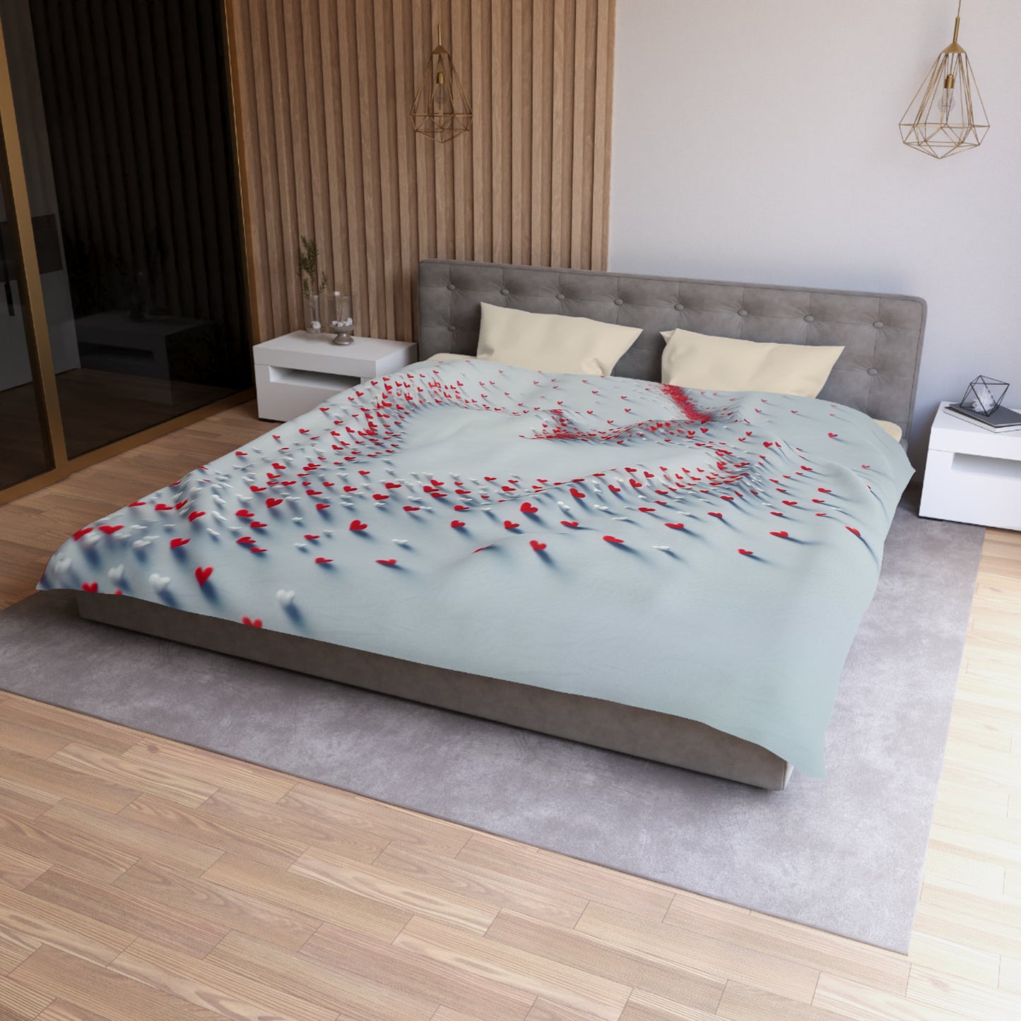 Heartfelt Microfiber Duvet Cover
