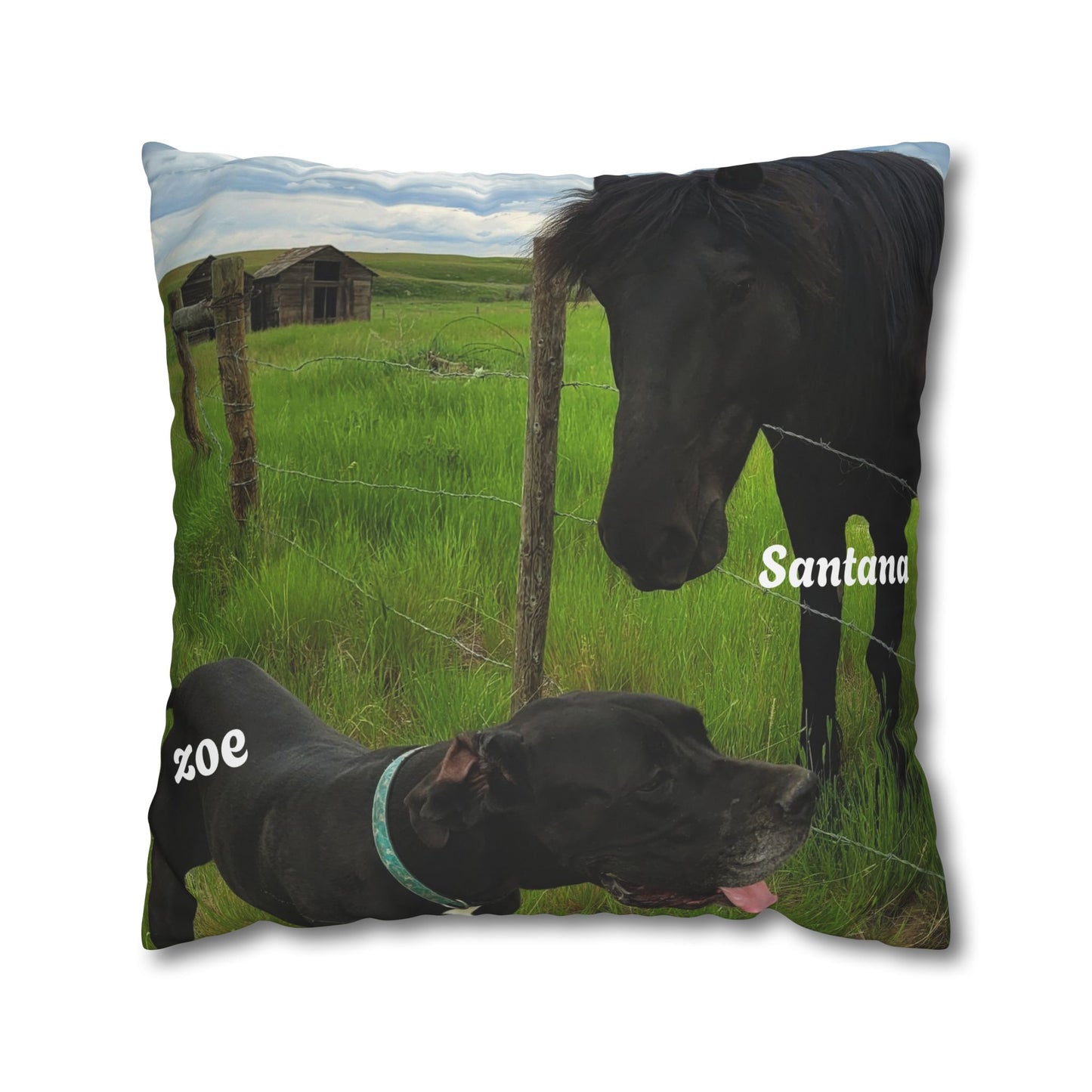 Personalized Pet Portrait Canvas Pillowcase - Cozy Home Decor for Animal Lovers
