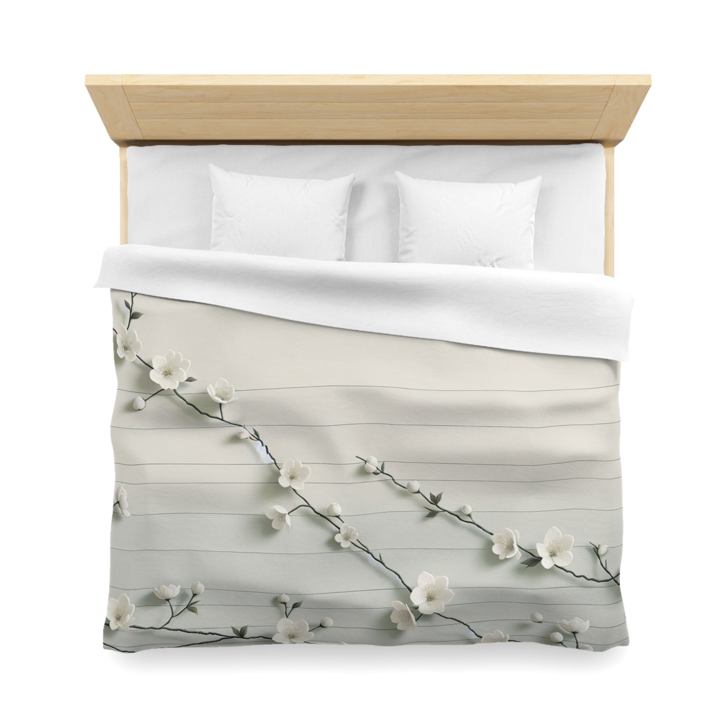 Elegant Floral Microfiber Duvet Cover - Cozy Bedding for Spring, Home Decor, Bedroom Refresh, Gift for Her, Housewarming