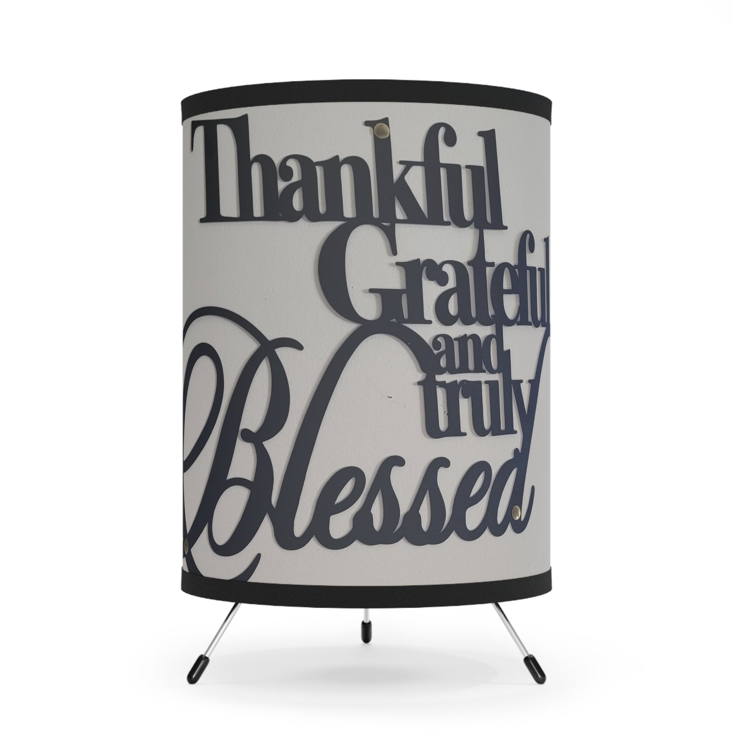 Grateful Blessings Tripod Lamp, Thankful Home Decor, Inspirational Lighting, Cozy Living Room Decor, Gift for Friends
