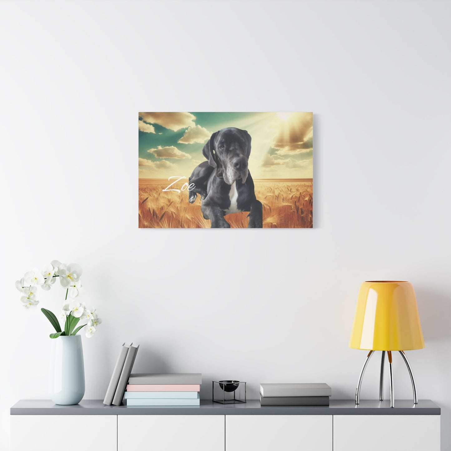 Personalized Dog Portrait Canvas - Custom Stretched Wall Art for Pet Lovers