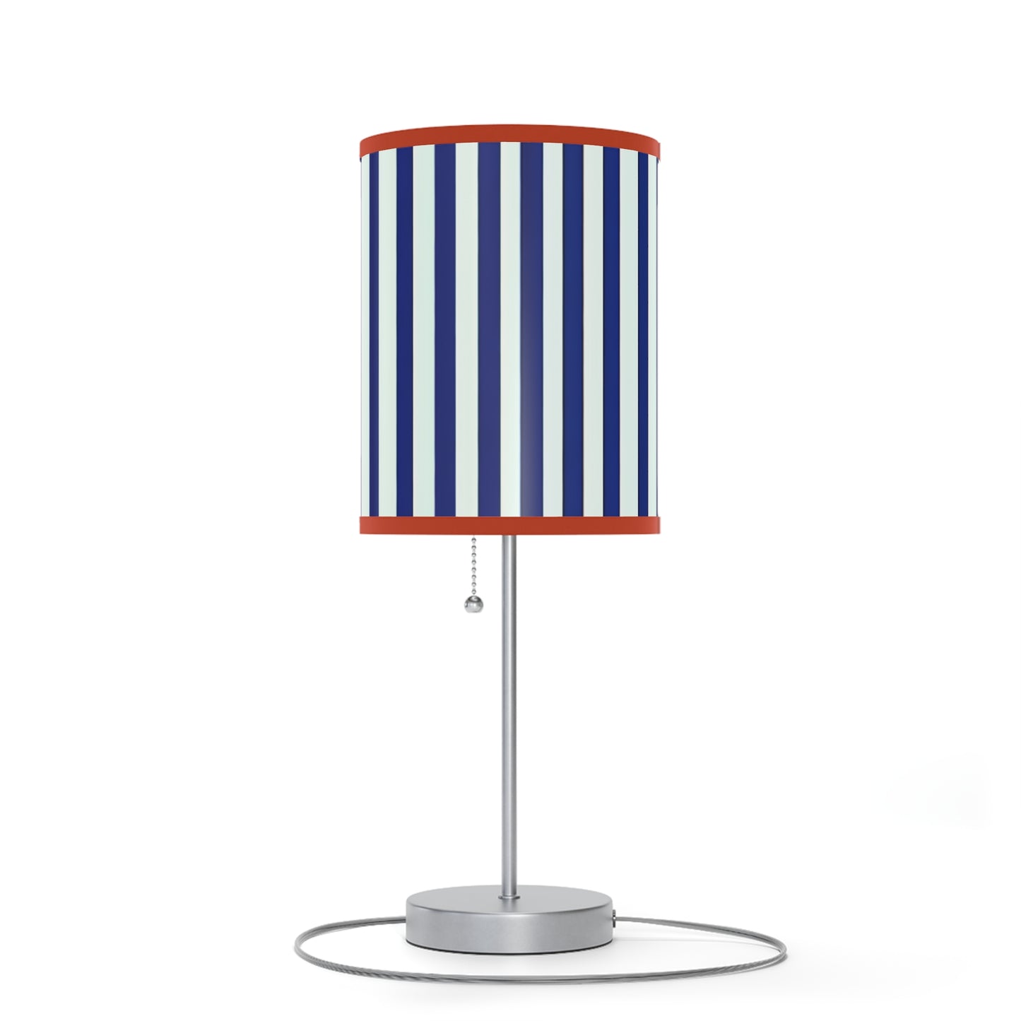 Navy Simply Striped Table Lamp