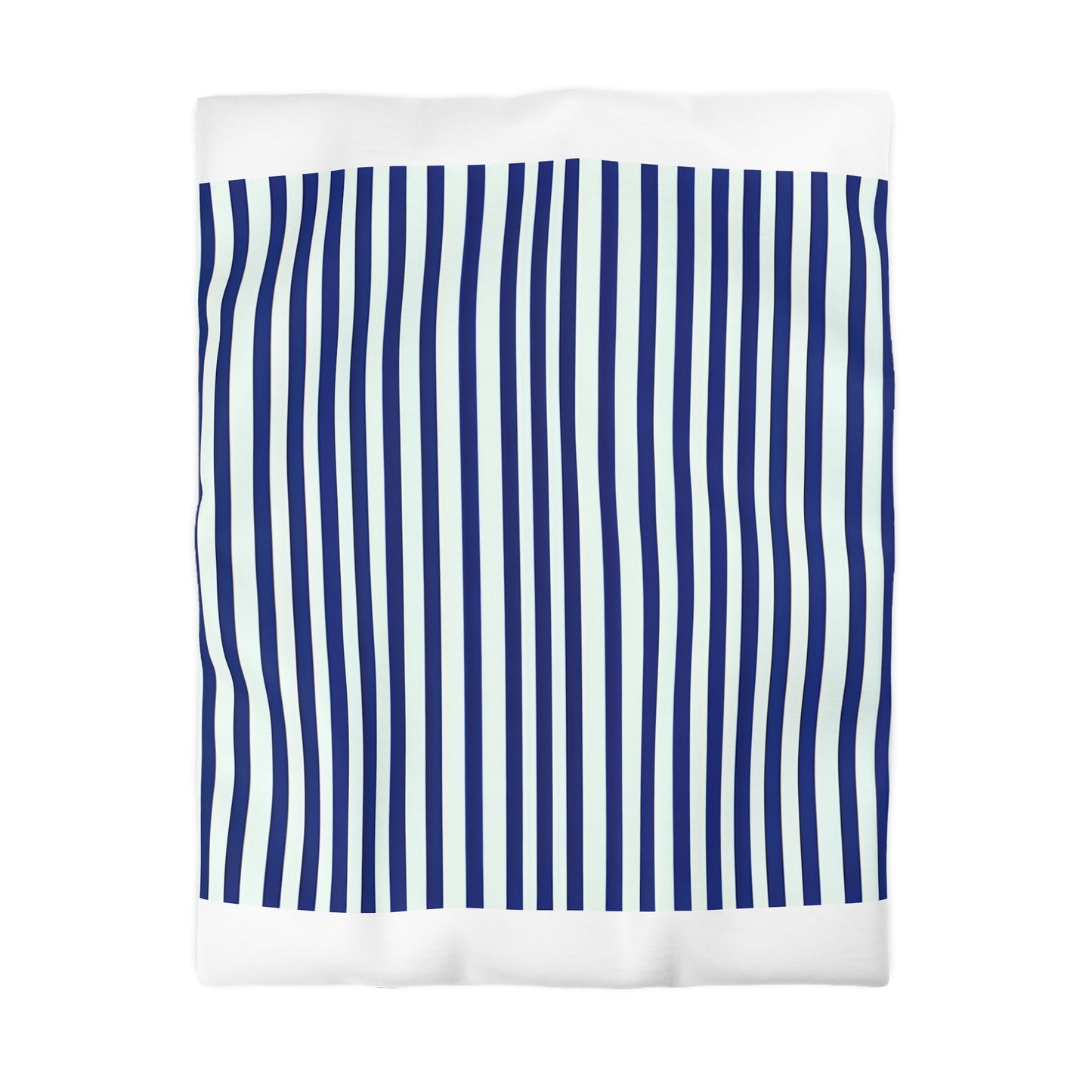 Navy Simply Striped Microfiber Duvet Cover
