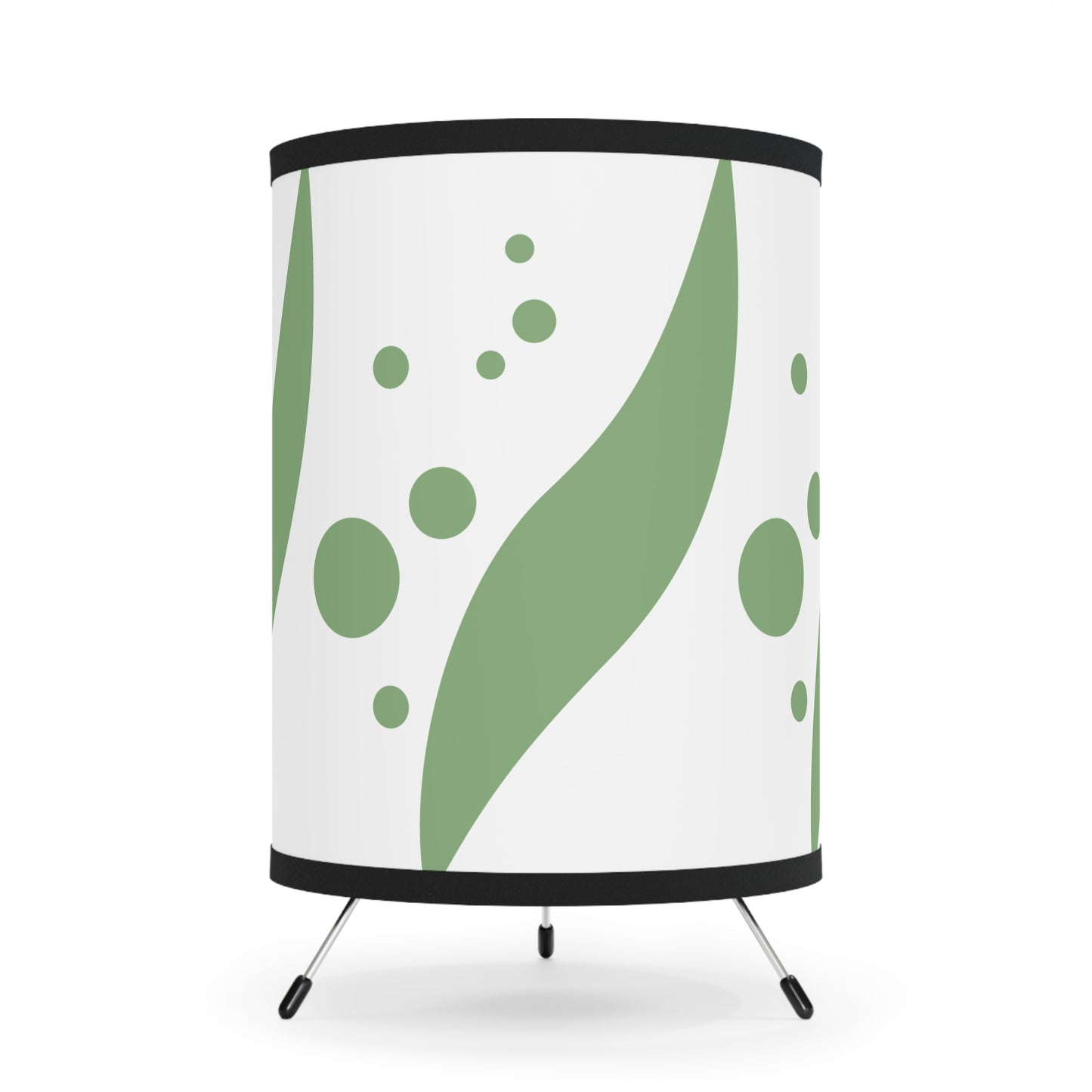Green Leaf Tripod Lamp, Modern Home Decor, Eco-Friendly Lighting, Minimalist Table Lamp, Nightstand Decorative Light