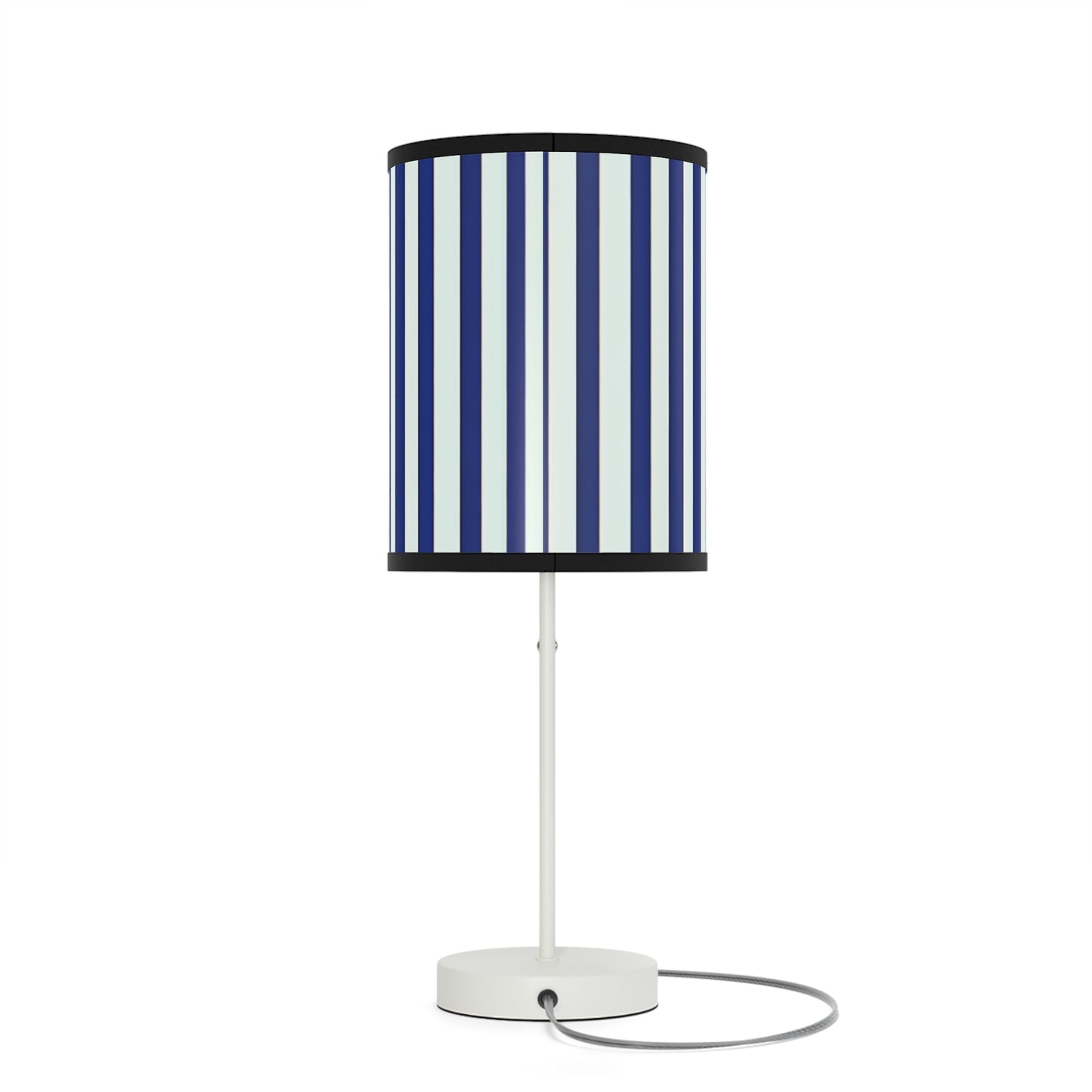 Navy Simply Striped Table Lamp