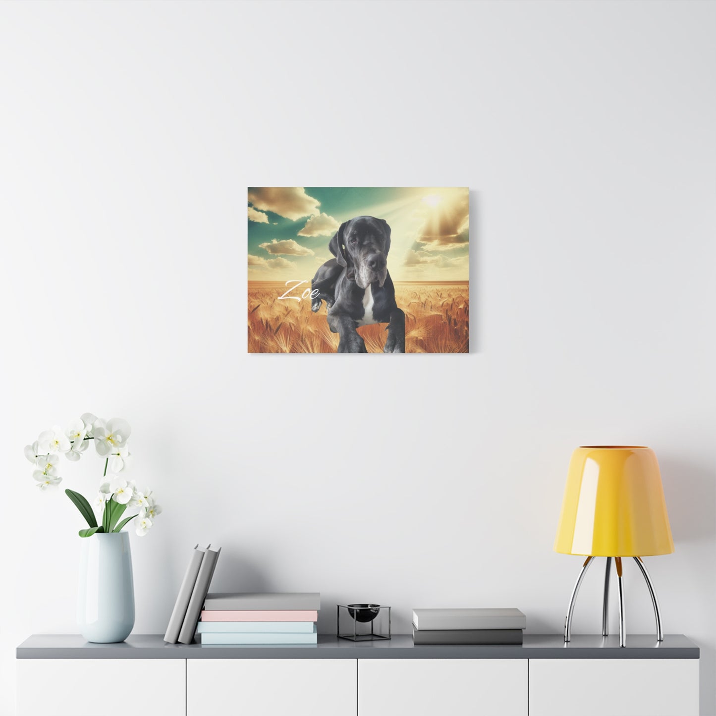 Personalized Dog Portrait Canvas - Custom Stretched Wall Art for Pet Lovers
