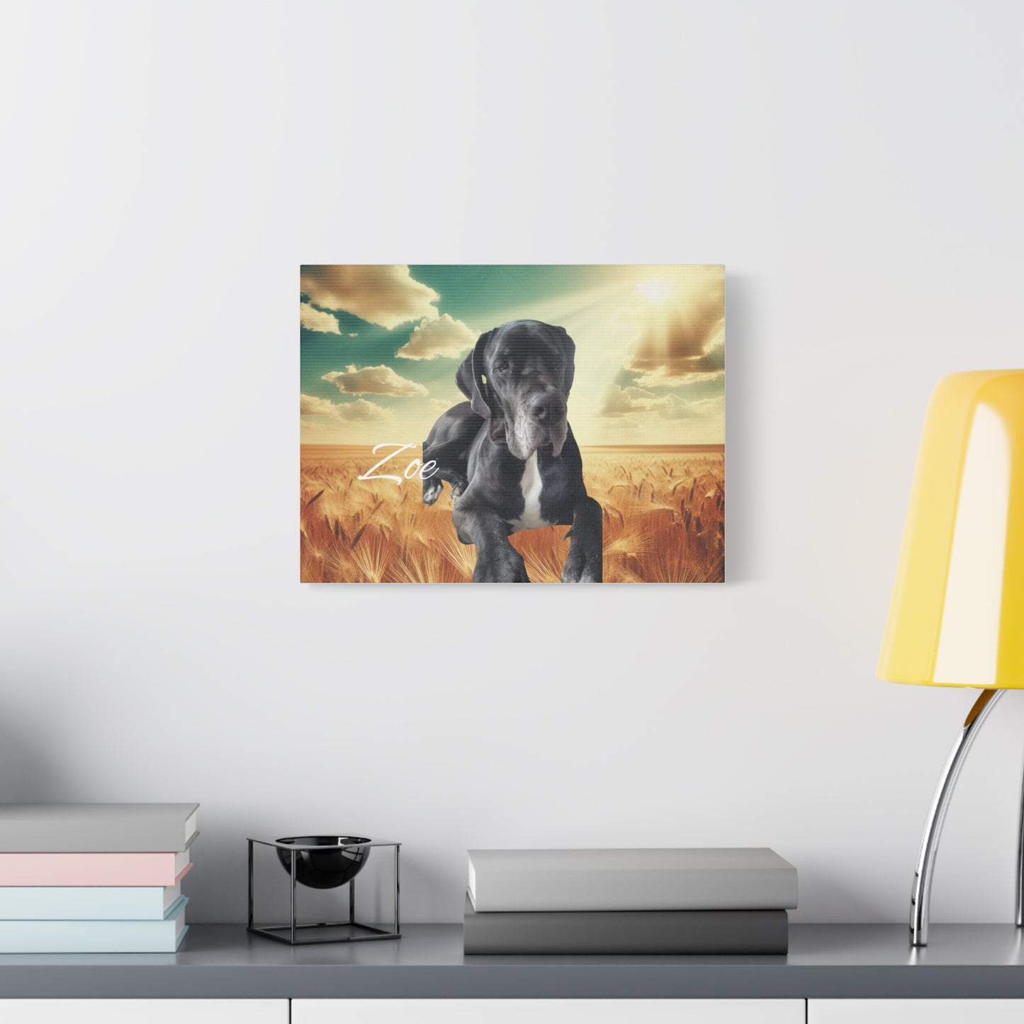 Personalized Dog Portrait Canvas - Custom Stretched Wall Art for Pet Lovers