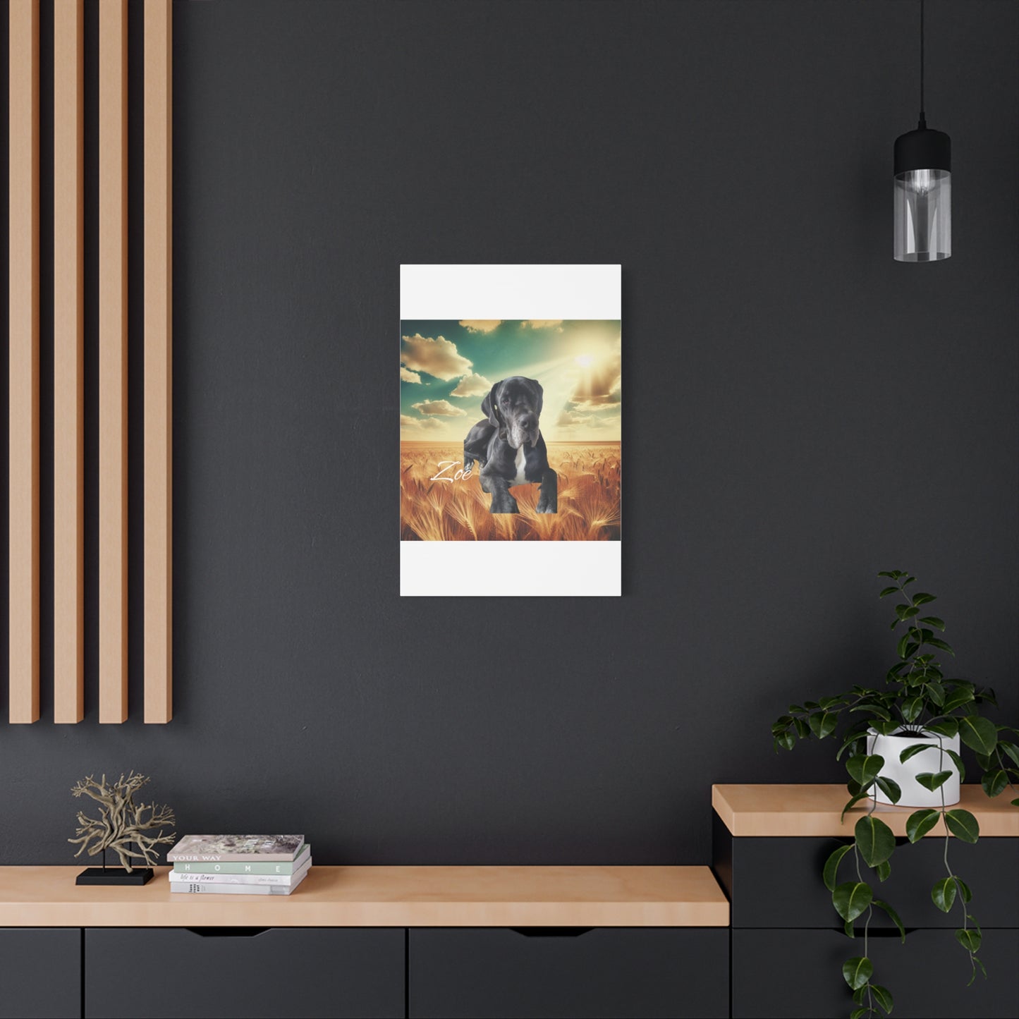 Personalized Dog Portrait Canvas - Custom Stretched Wall Art for Pet Lovers