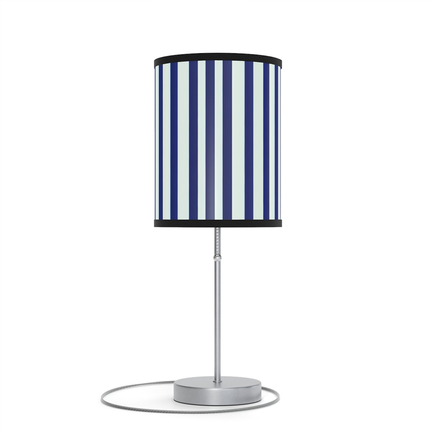 Navy Simply Striped Table Lamp