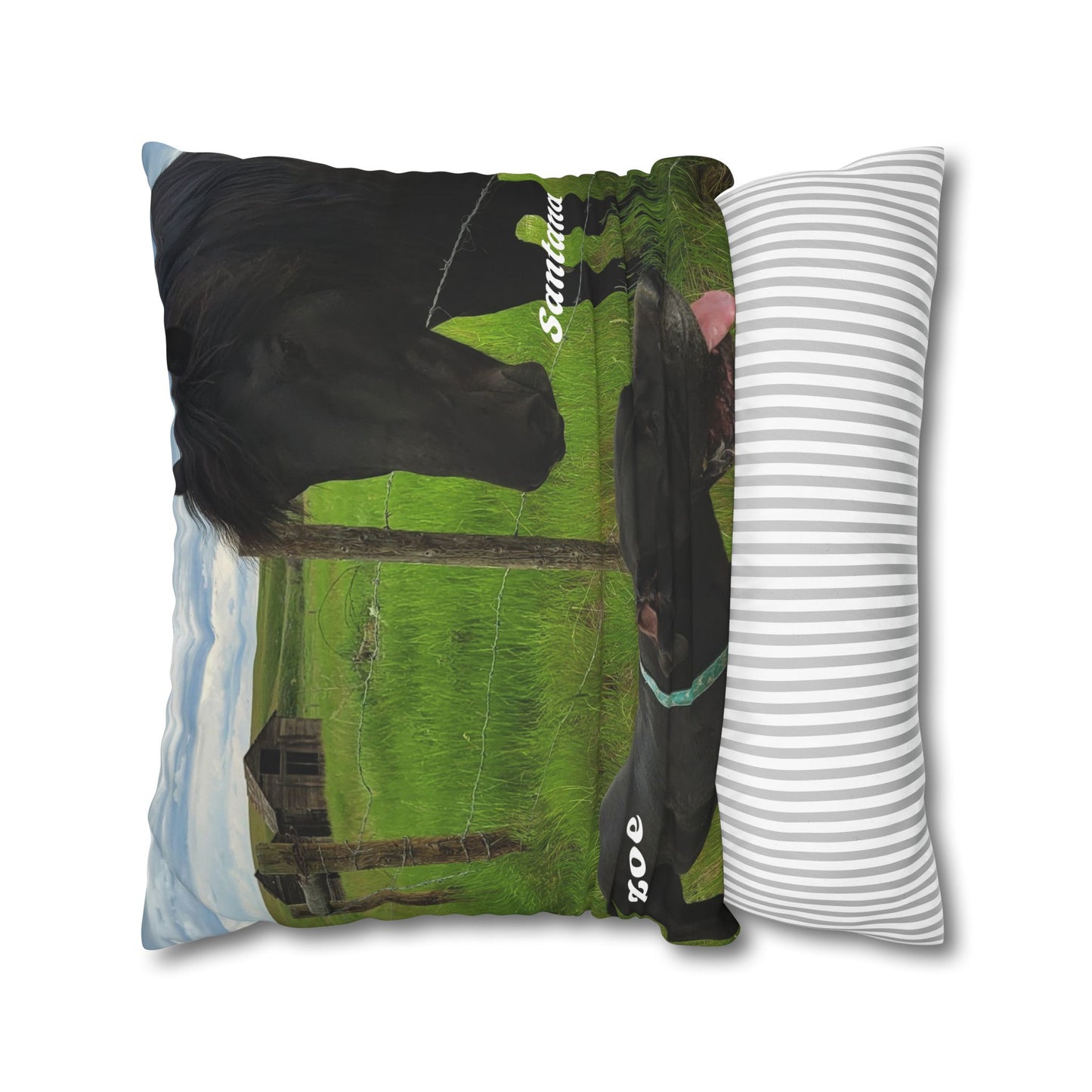 Personalized Pet Portrait Canvas Pillowcase - Cozy Home Decor for Animal Lovers