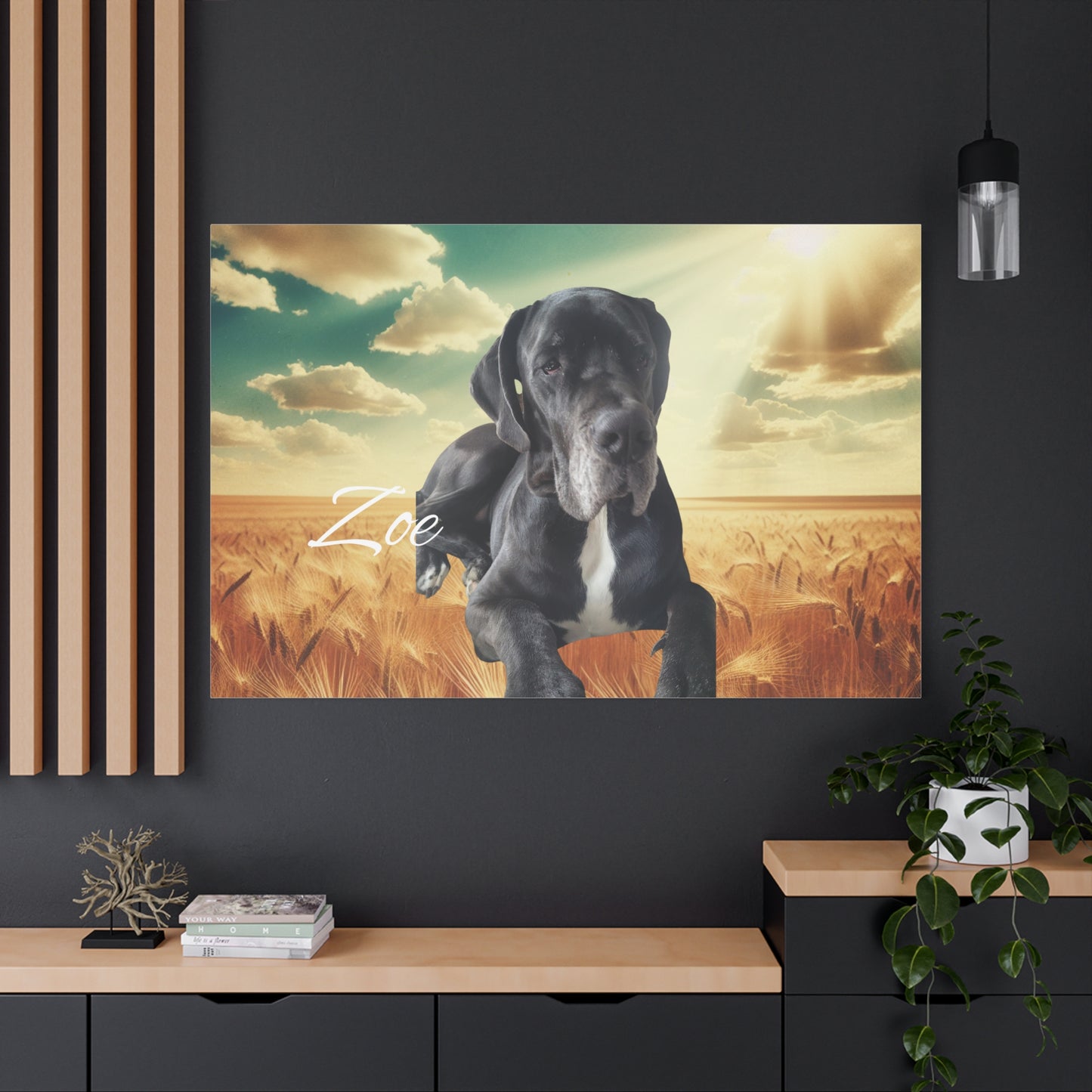 Personalized Dog Portrait Canvas - Custom Stretched Wall Art for Pet Lovers
