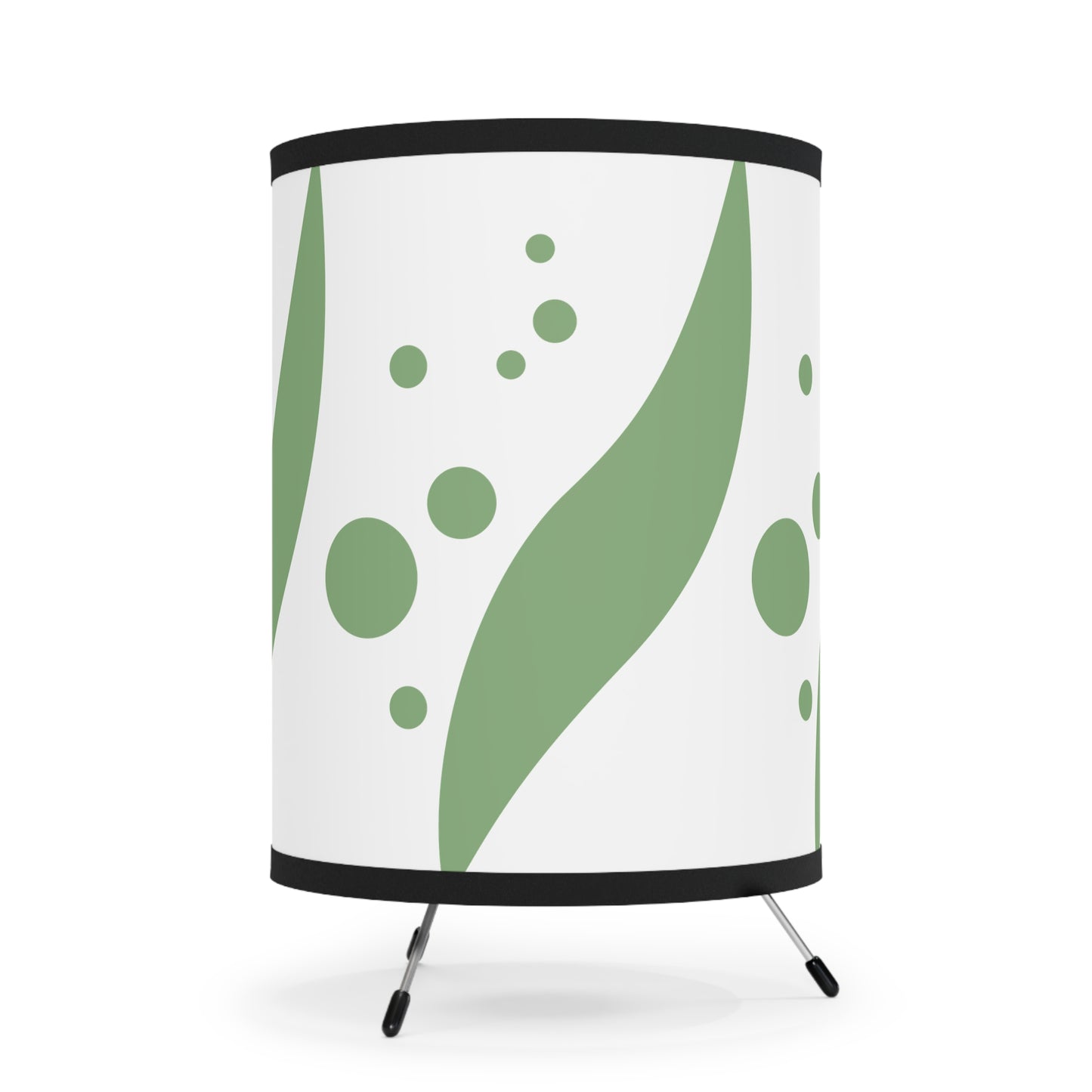 Green Leaf Tripod Lamp, Modern Home Decor, Eco-Friendly Lighting, Minimalist Table Lamp, Nightstand Decorative Light