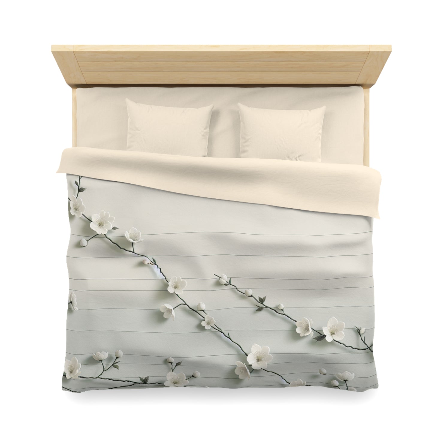 Elegant Floral Microfiber Duvet Cover - Cozy Bedding for Spring, Home Decor, Bedroom Refresh, Gift for Her, Housewarming