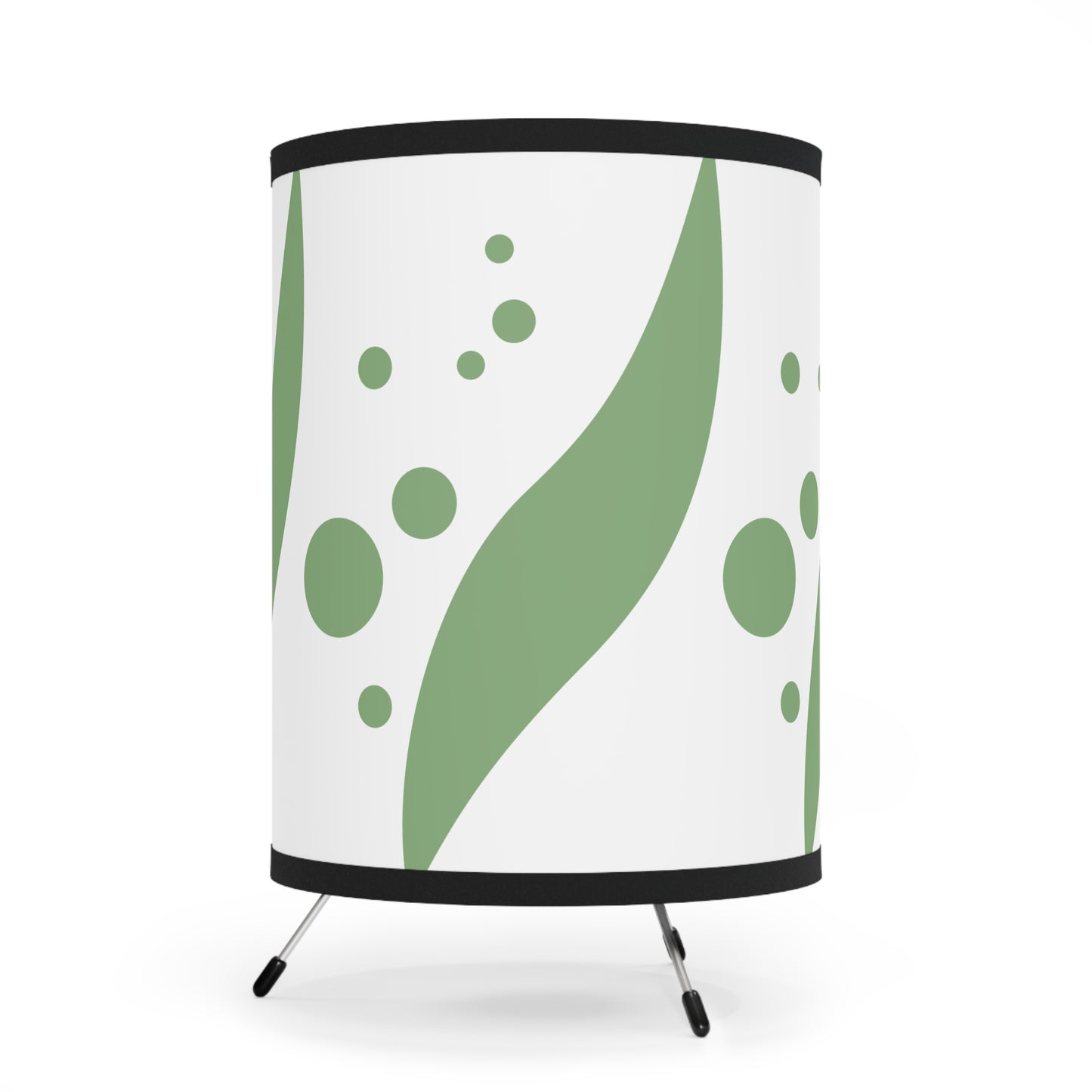 Green Leaf Tripod Lamp, Modern Home Decor, Eco-Friendly Lighting, Minimalist Table Lamp, Nightstand Decorative Light