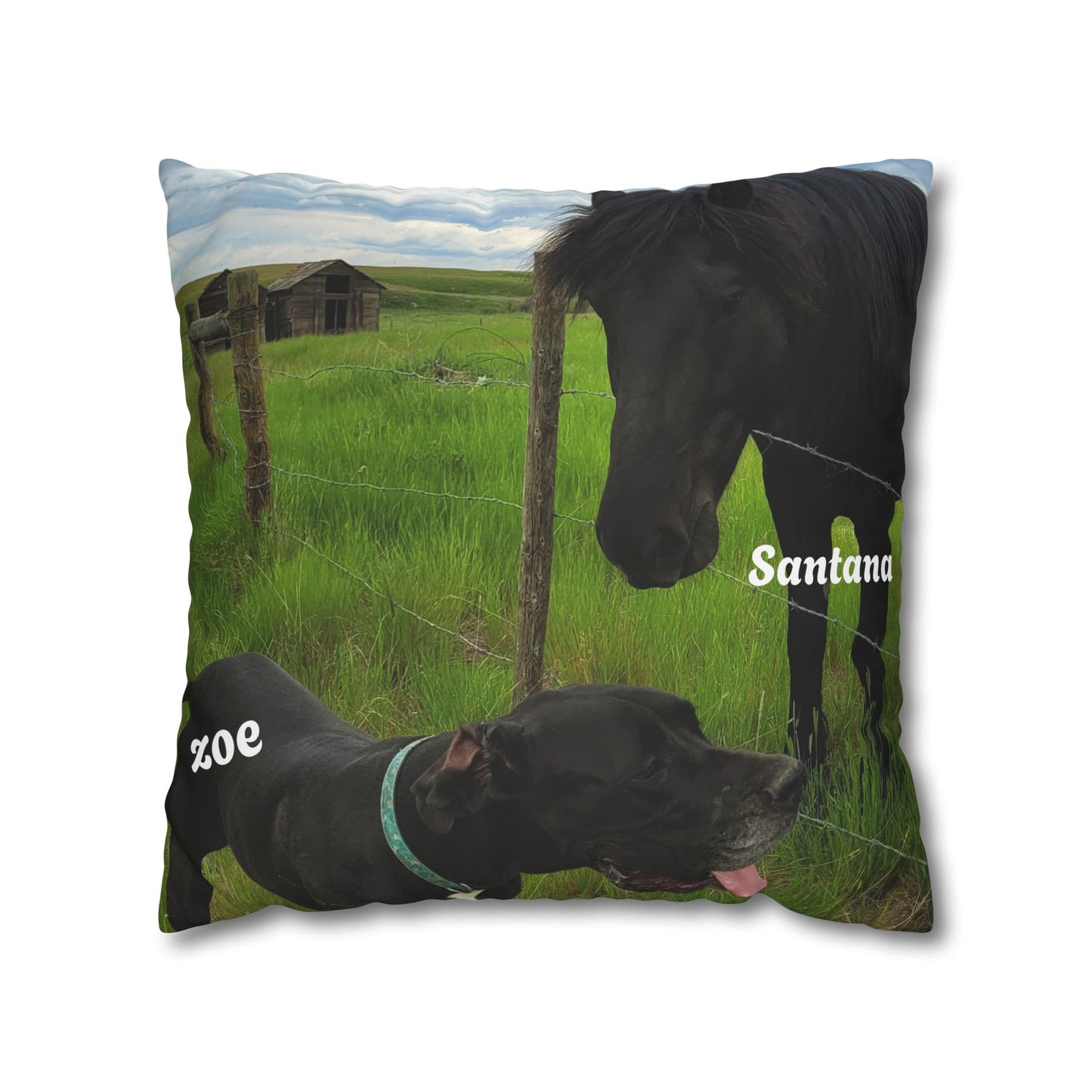 Personalized Pet Portrait Canvas Pillowcase - Cozy Home Decor for Animal Lovers