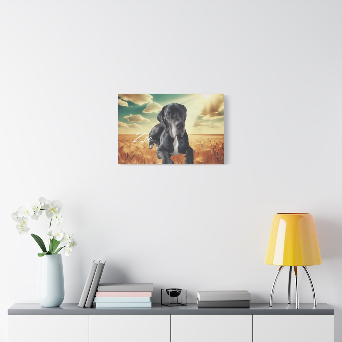 Personalized Dog Portrait Canvas - Custom Stretched Wall Art for Pet Lovers