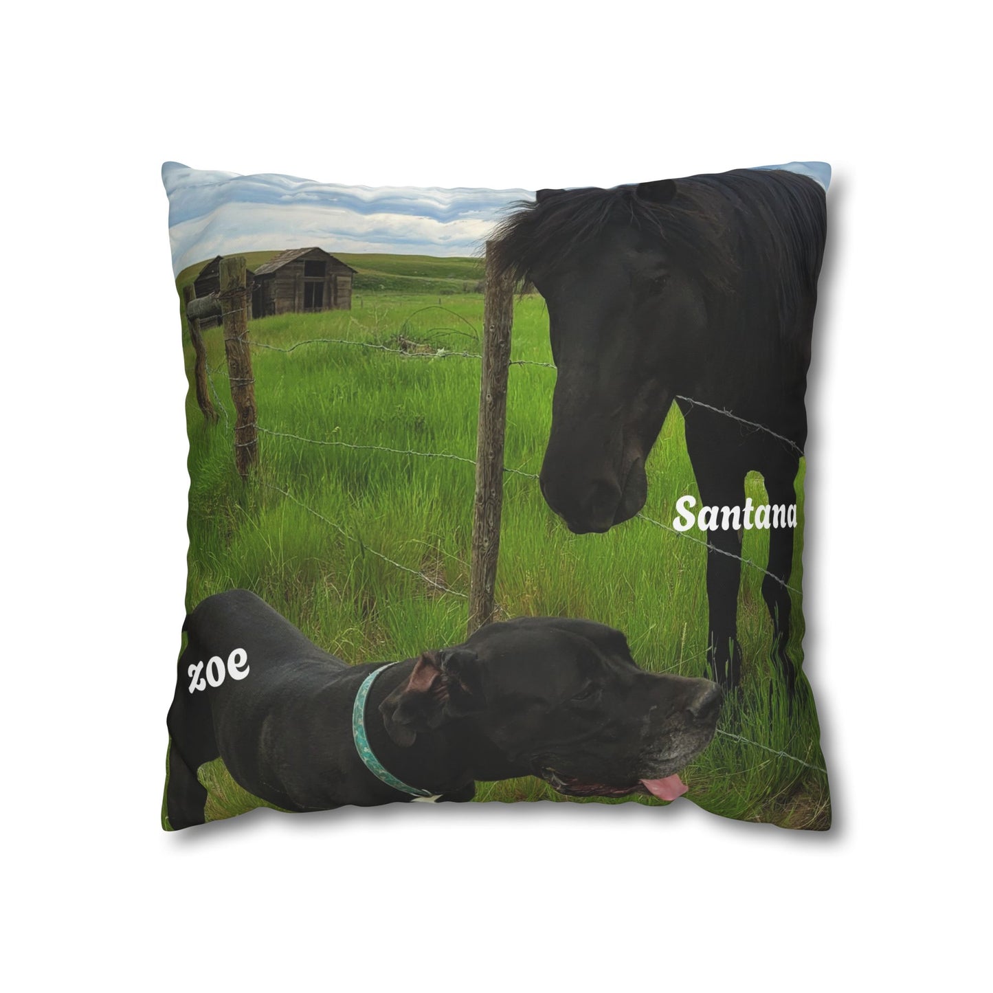 Personalized Pet Portrait Canvas Pillowcase - Cozy Home Decor for Animal Lovers