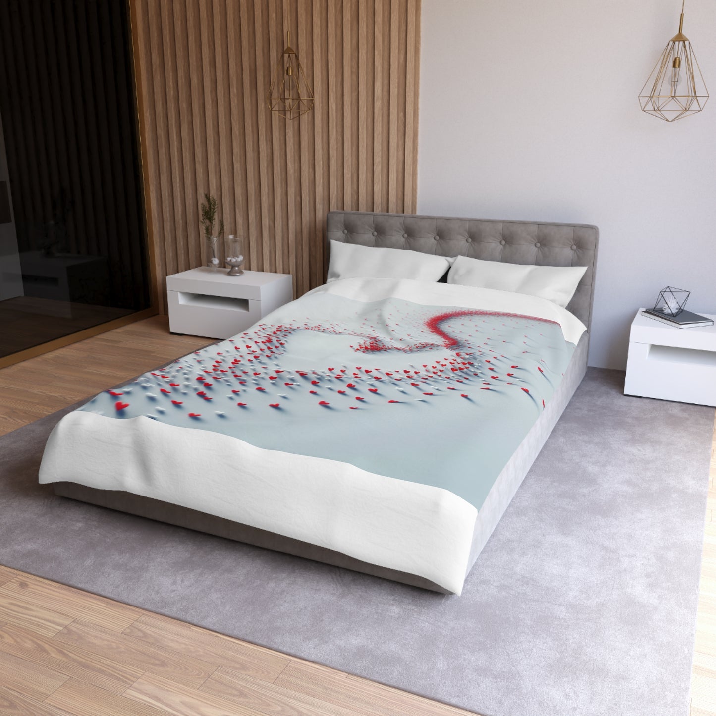 Heartfelt Microfiber Duvet Cover