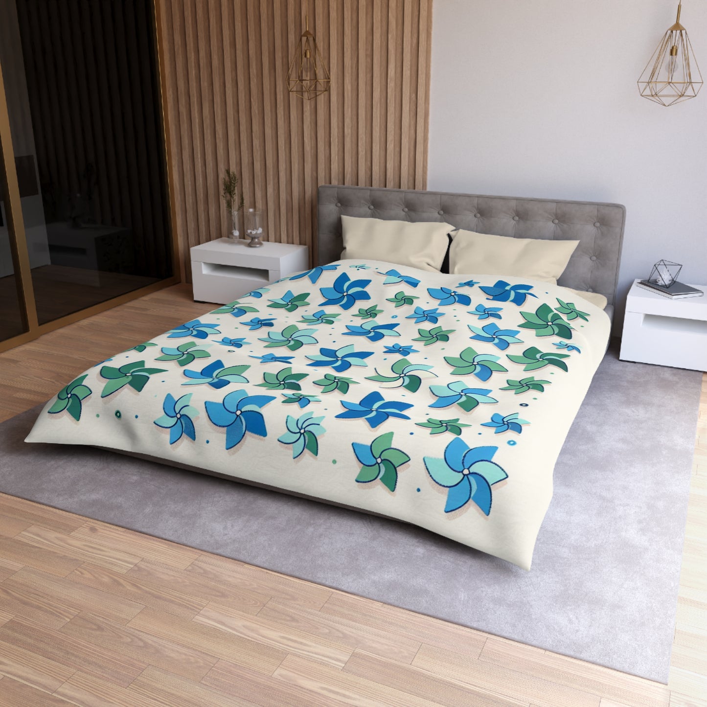 Pinwheel Microfiber Duvet Cover