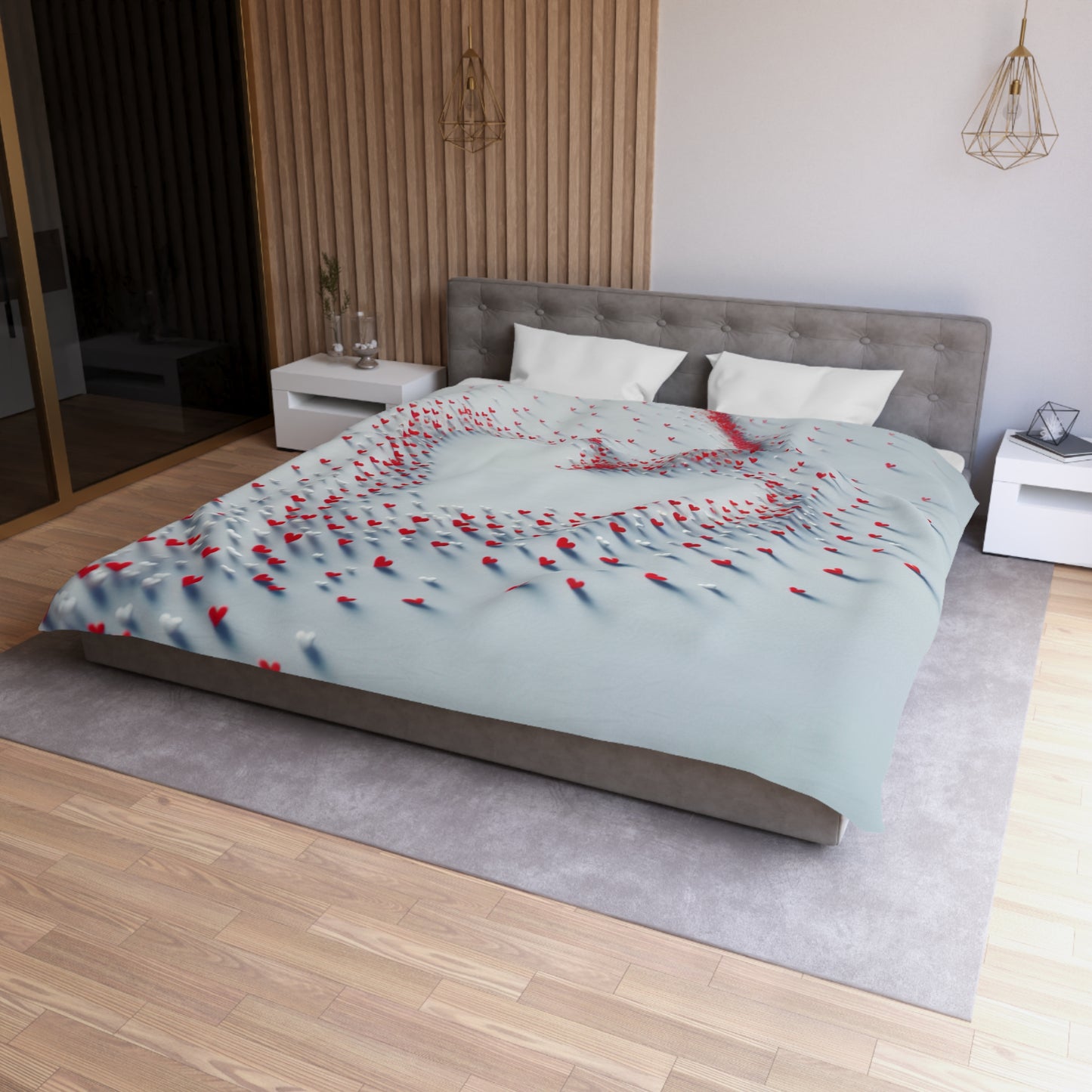 Heartfelt Microfiber Duvet Cover