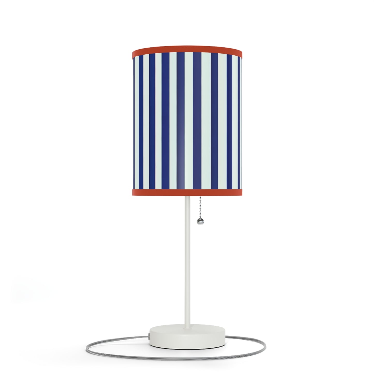 Navy Simply Striped Table Lamp