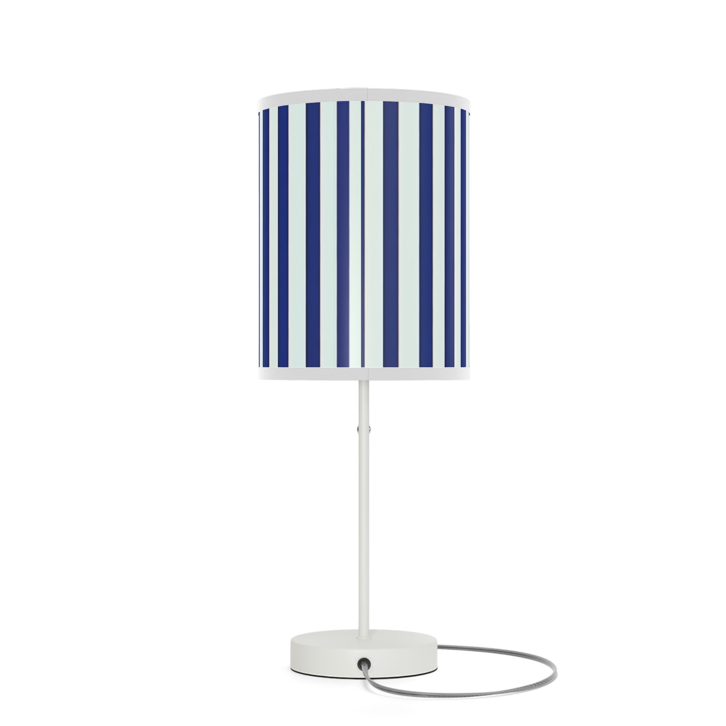 Navy Simply Striped Table Lamp