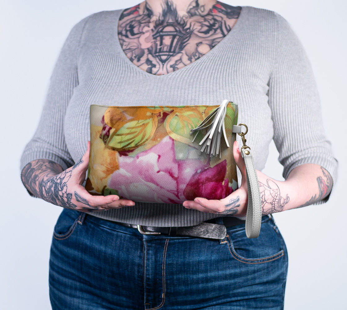 The Rose -Vegan Leather Makeup Bag