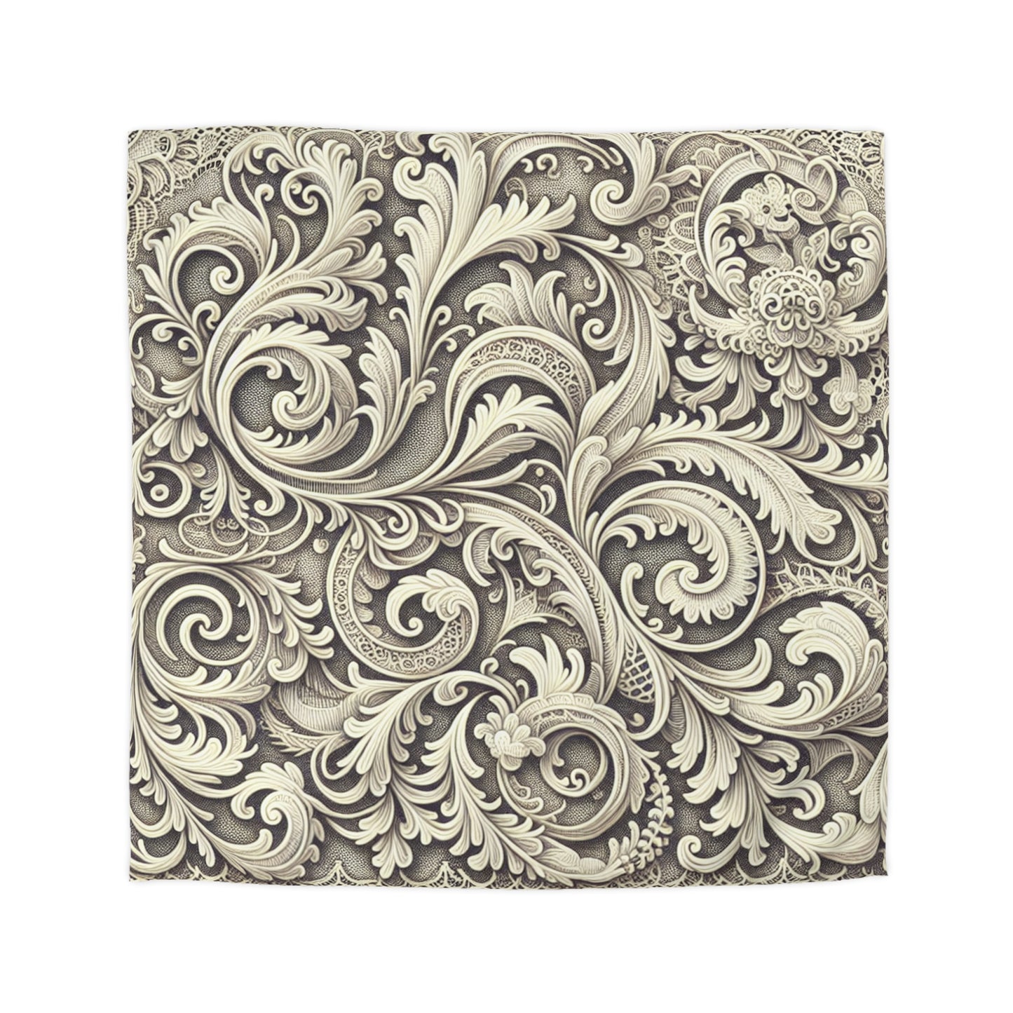 Elegant Floral Microfiber Duvet Cover - Luxury Bedding Decor