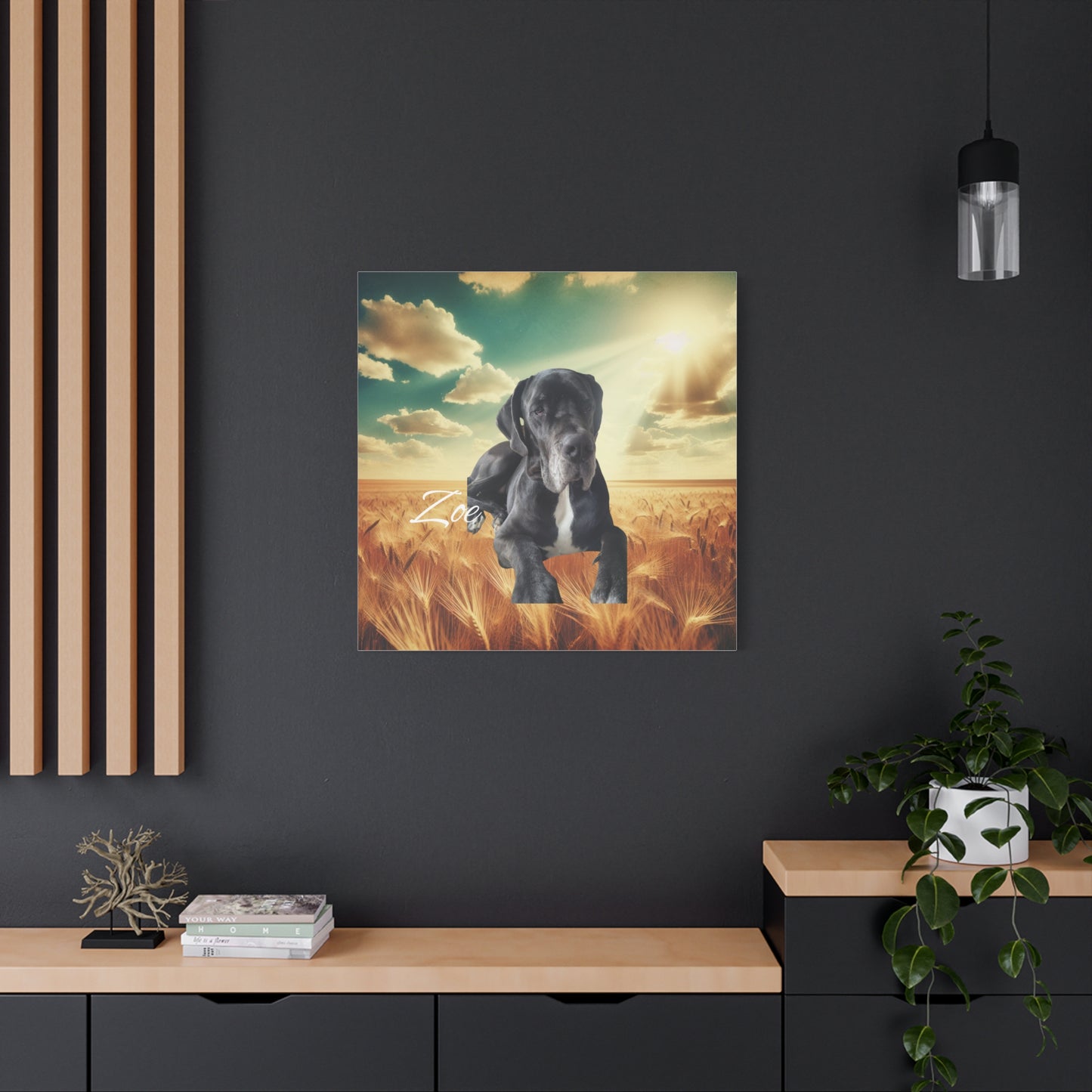 Personalized Dog Portrait Canvas - Custom Stretched Wall Art for Pet Lovers