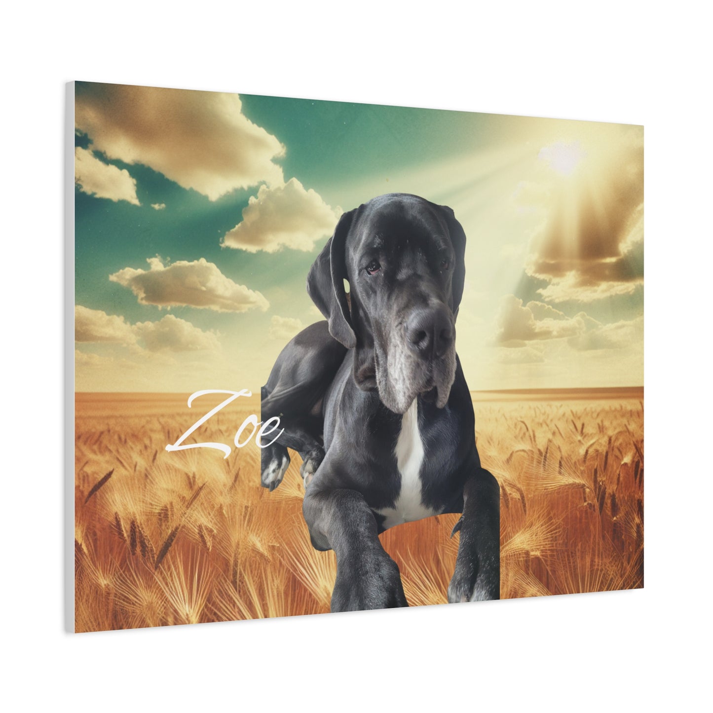 Personalized Dog Portrait Canvas - Custom Stretched Wall Art for Pet Lovers