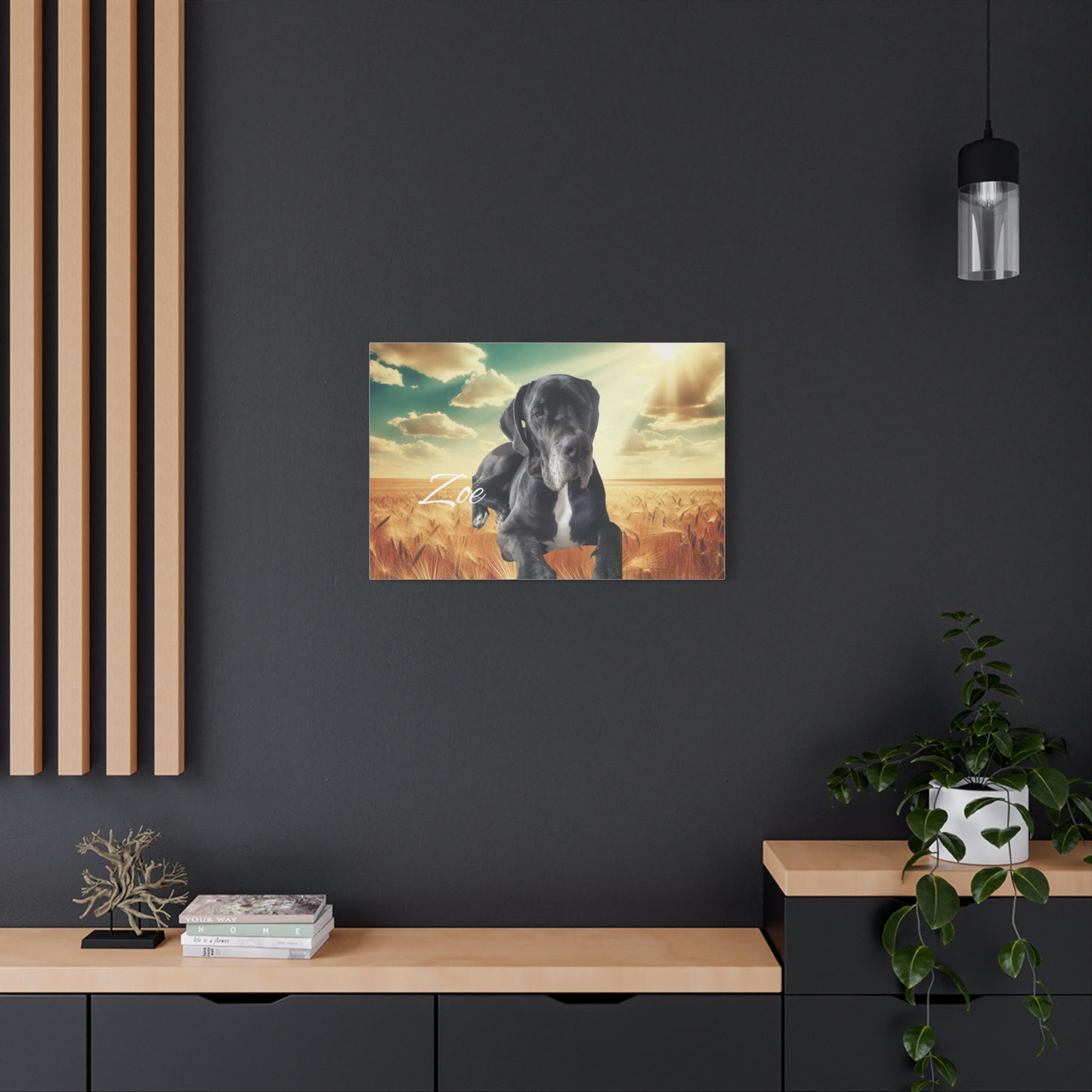 Personalized Dog Portrait Canvas - Custom Stretched Wall Art for Pet Lovers