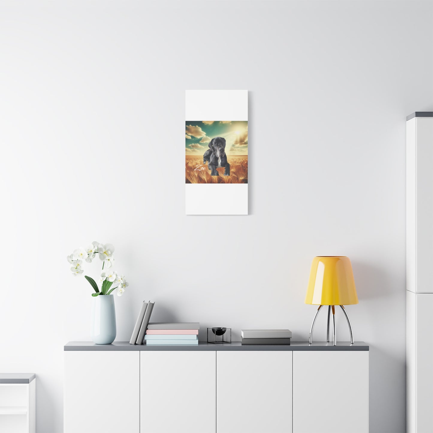 Personalized Dog Portrait Canvas - Custom Stretched Wall Art for Pet Lovers