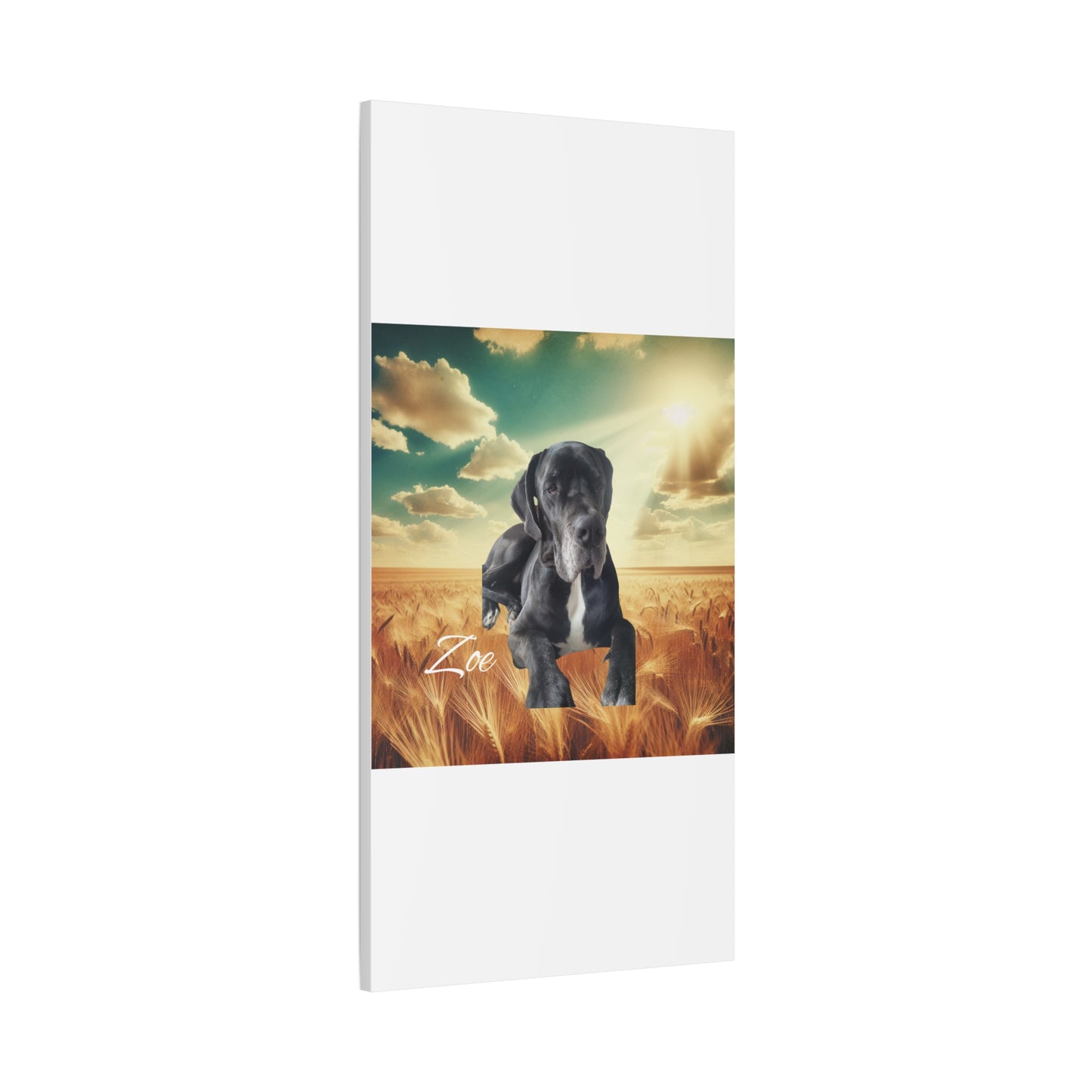 Personalized Dog Portrait Canvas - Custom Stretched Wall Art for Pet Lovers