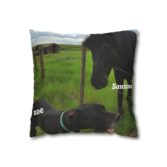 Personalized Pet Portrait Canvas Pillowcase - Cozy Home Decor for Animal Lovers