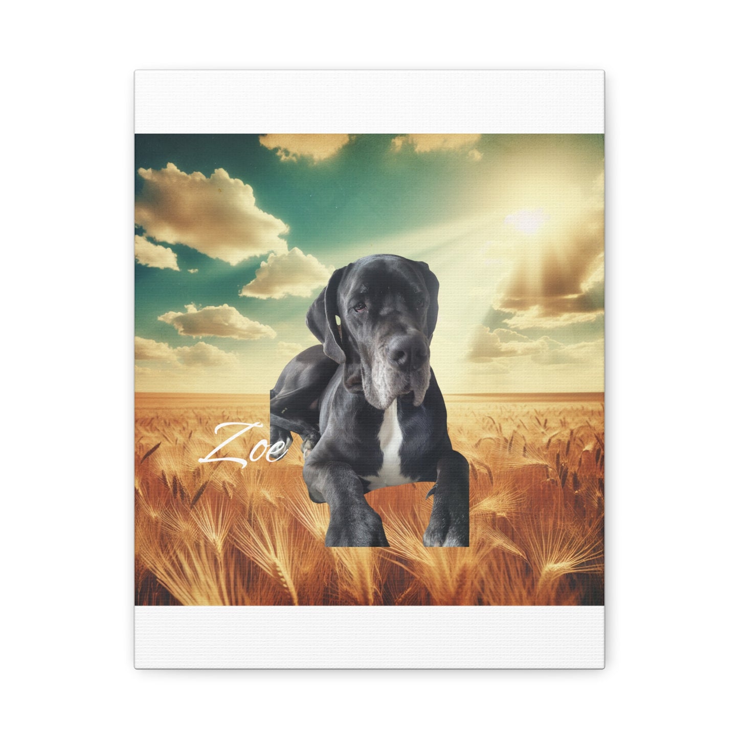 Personalized Dog Portrait Canvas - Custom Stretched Wall Art for Pet Lovers